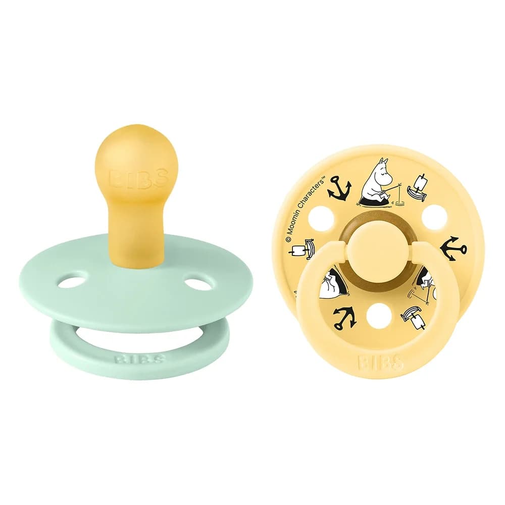 BIBS x Moomin Pacifier Colour Sailing Latex Nordic Mint Mix 2 pack Size 1 från BIBS, Mumin – köp hos Apotek Hjärtat