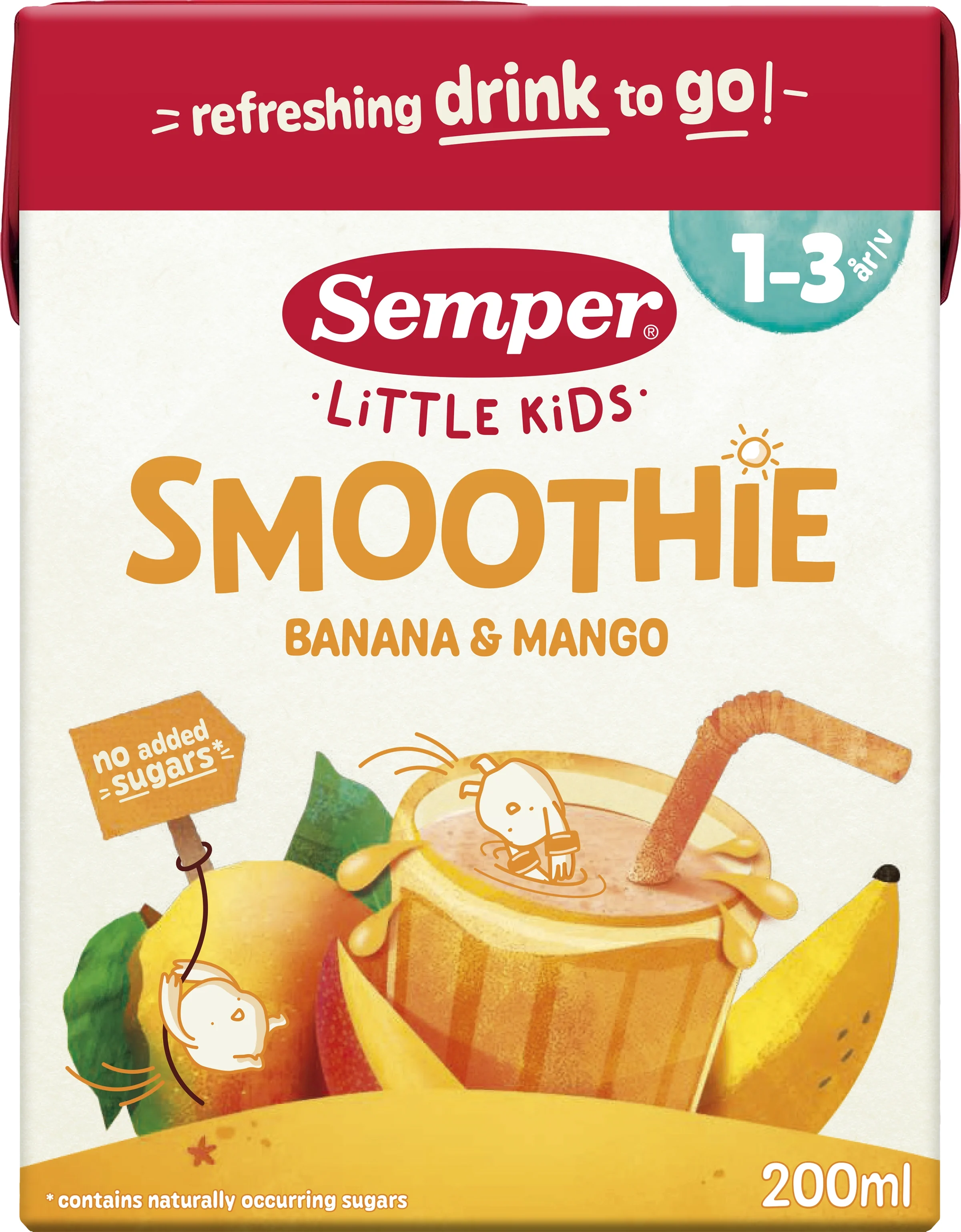 Semper Smoothie Banan Mango 1 år 200 ml från Semper – köp hos Apotek Hjärtat