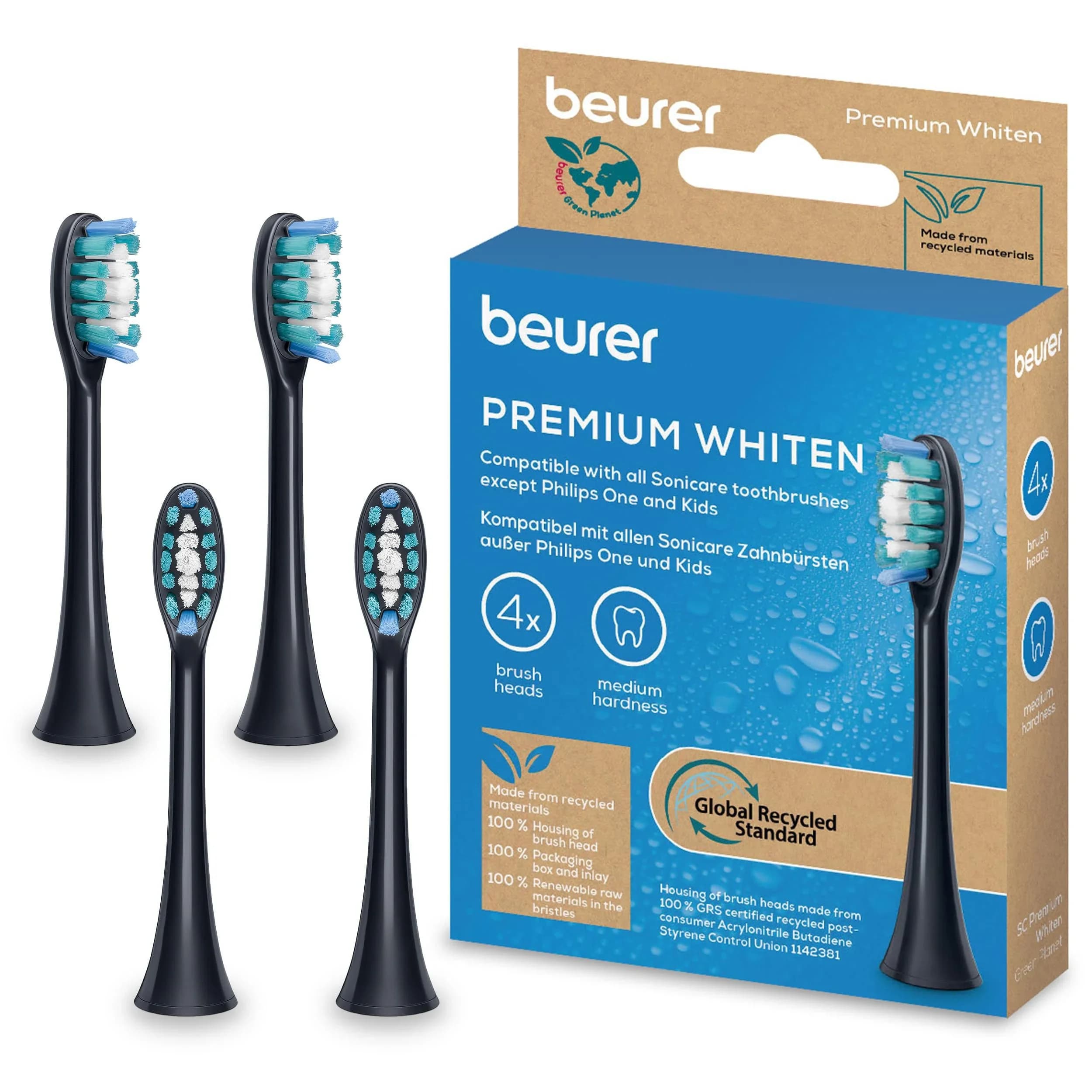 Beurer SC Premium Whiten Brush Heads 4-pack från Beurer – köp hos Apotek Hjärtat
