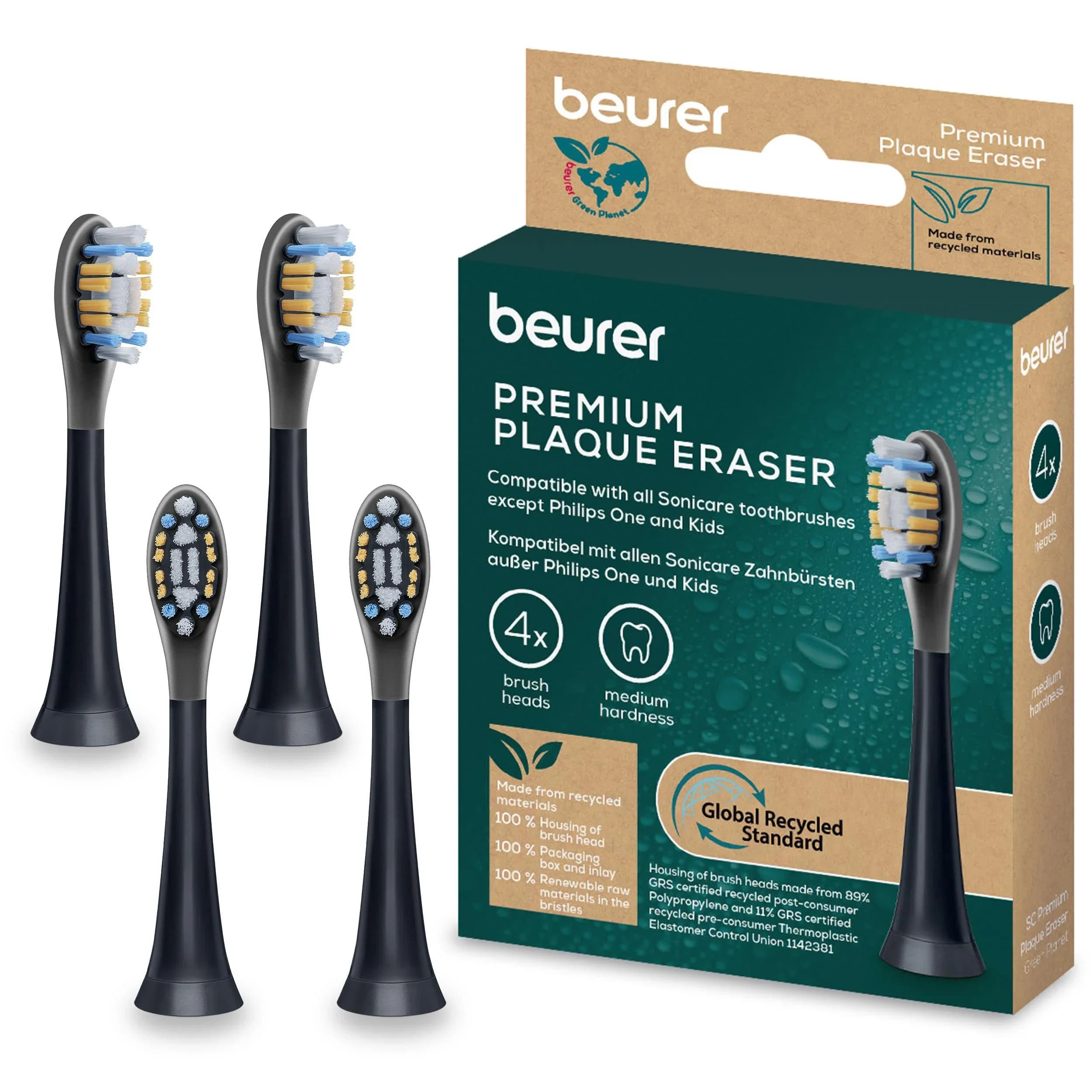 Beurer SC Plaque Eraser Brush Heads 4-pack från Beurer – köp hos Apotek Hjärtat