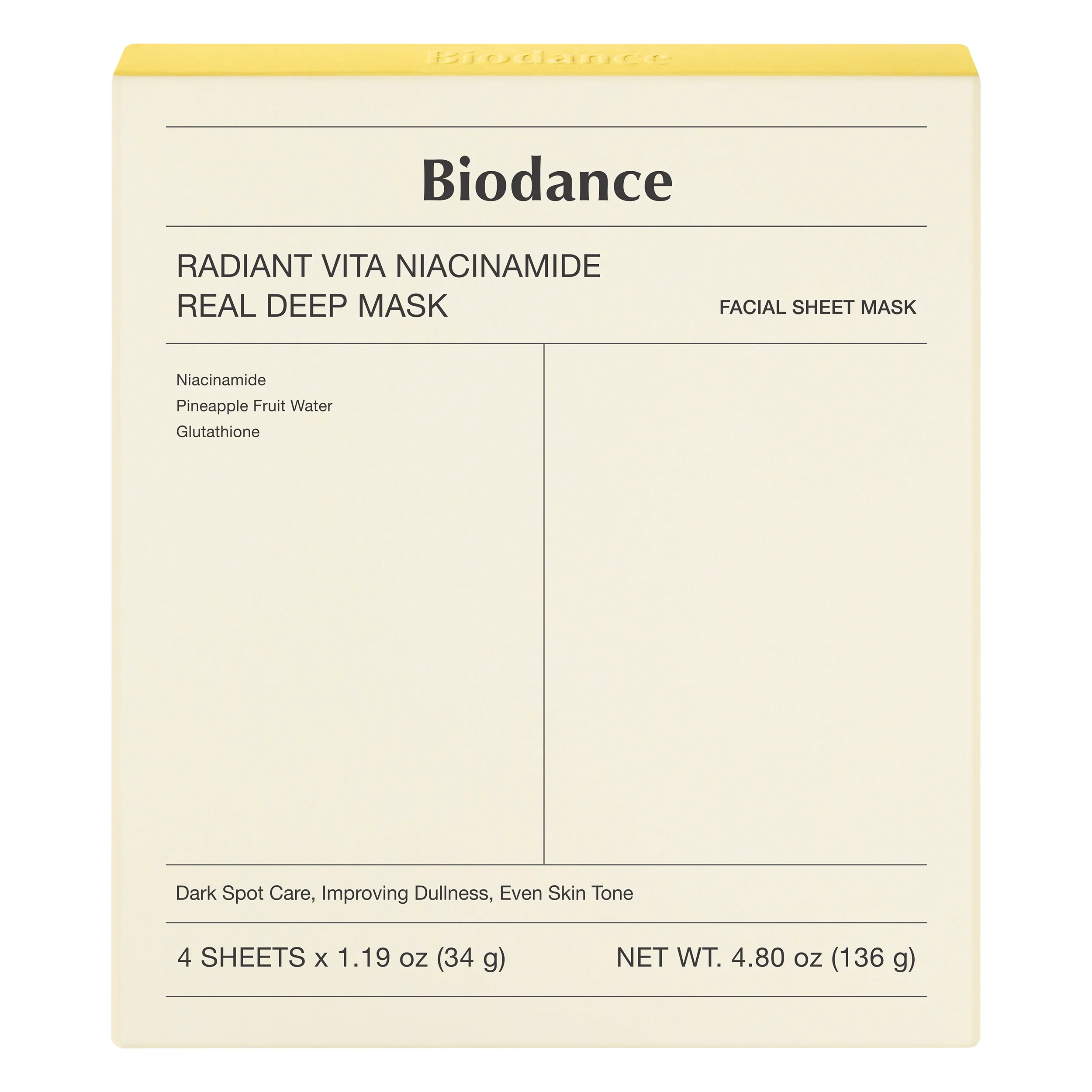 Biodance Radiant Vita Niacinamide Real Deep Mask 1 box från Biodance – köp hos Apotek Hjärtat