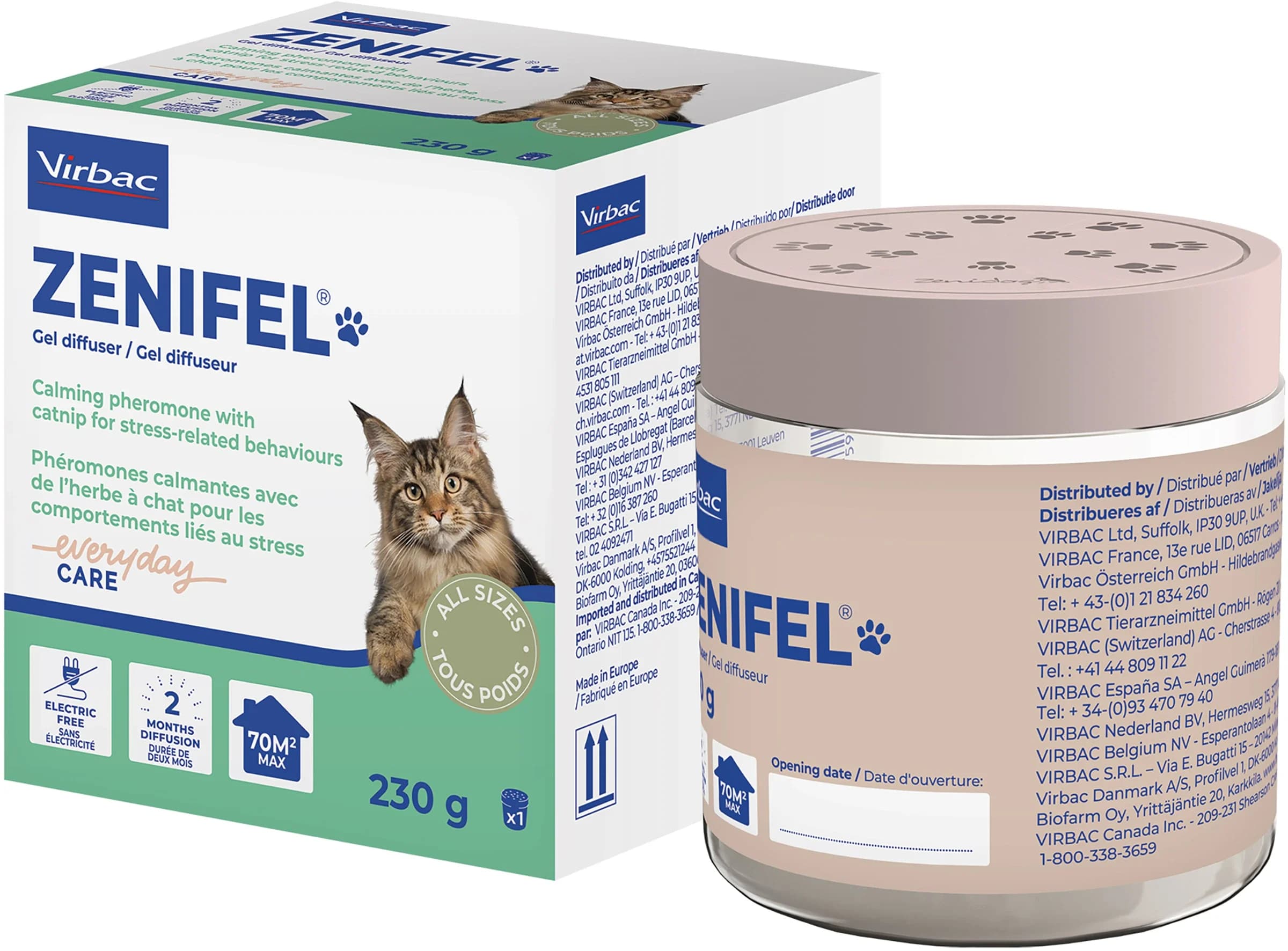 Virbac Zenifel Calming Pheromone Gel Diffuser for Cats 230 g från Virbac – köp hos Apotek Hjärtat