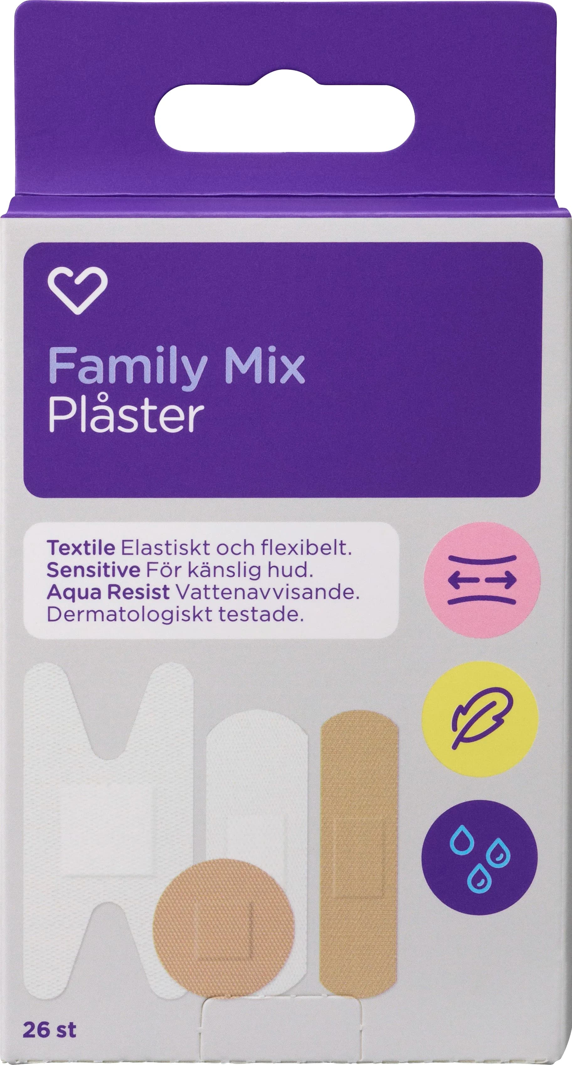 Hjärtats Plåster Family Mix 26st från Hjärtats – köp hos Apotek Hjärtat
