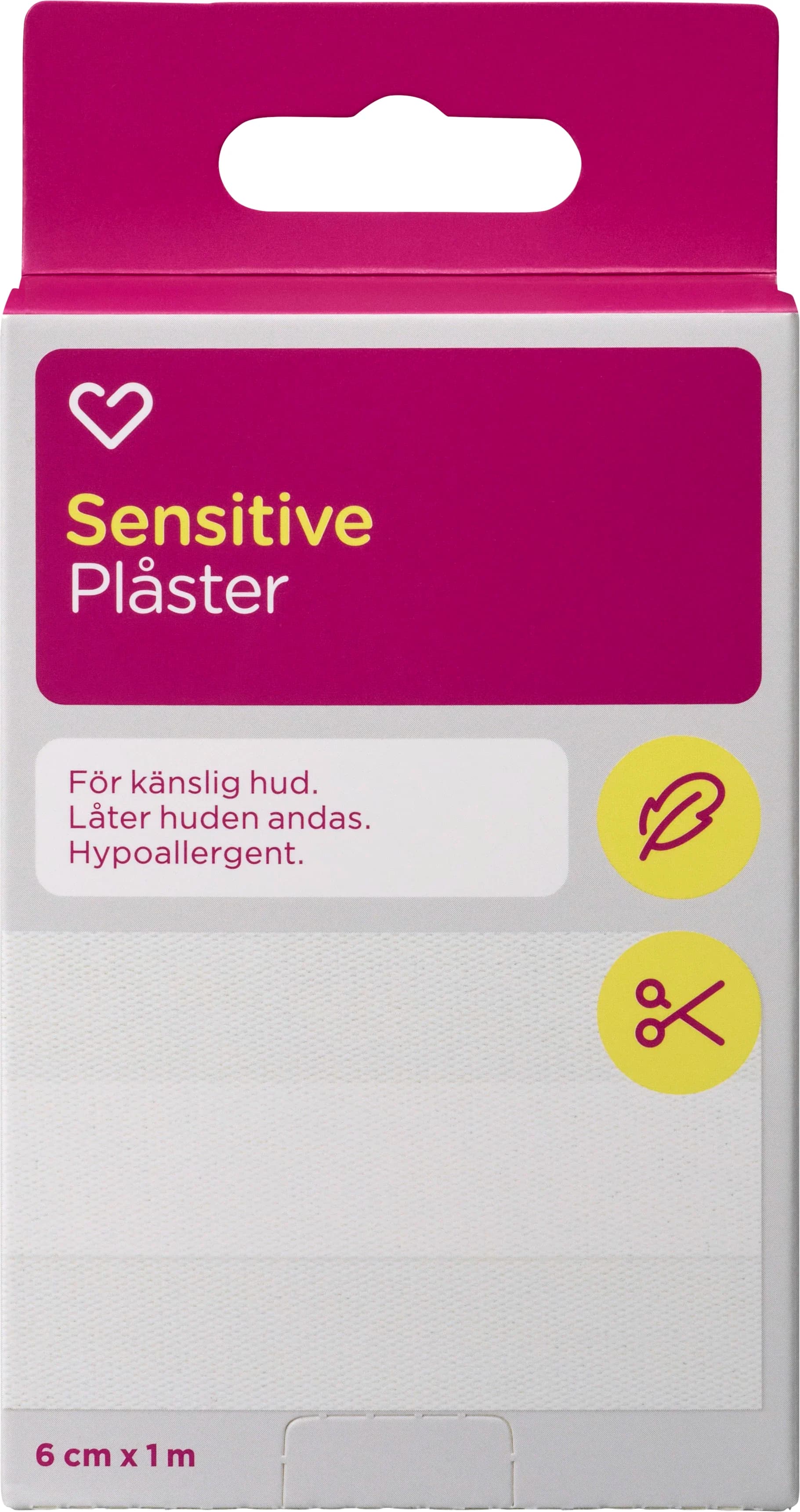Hjärtats Plåster Sensitive 6 cm x 1m 1st från Hjärtats – köp hos Apotek Hjärtat