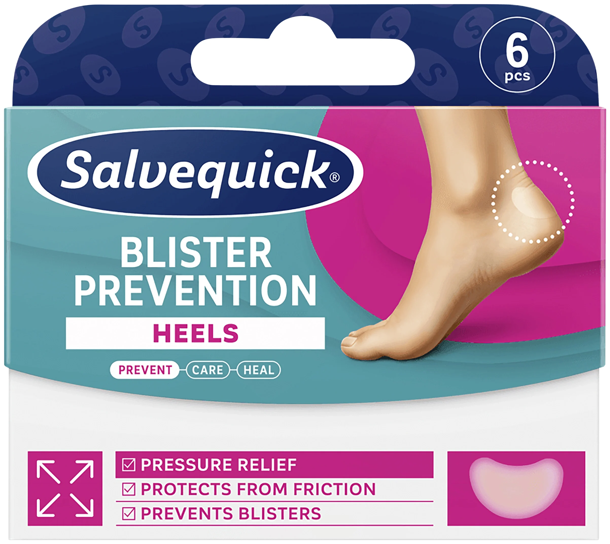 Salvequick Blister Prevention Heels 6 st från Salvequick – köp hos Apotek Hjärtat