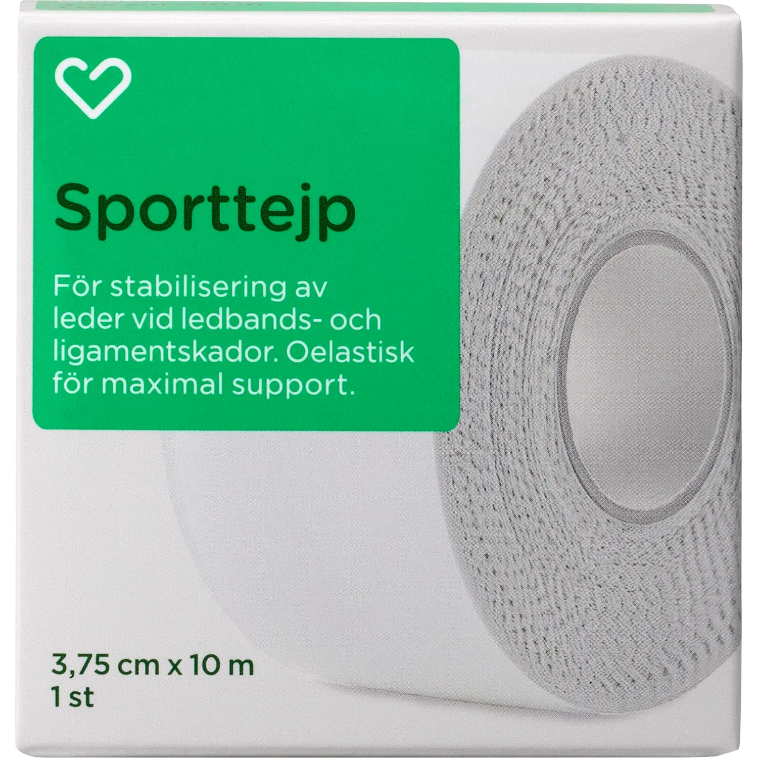 Hjärtats Sporttejp 3,75cm x 10m 1st från Hjärtats – köp hos Apotek Hjärtat