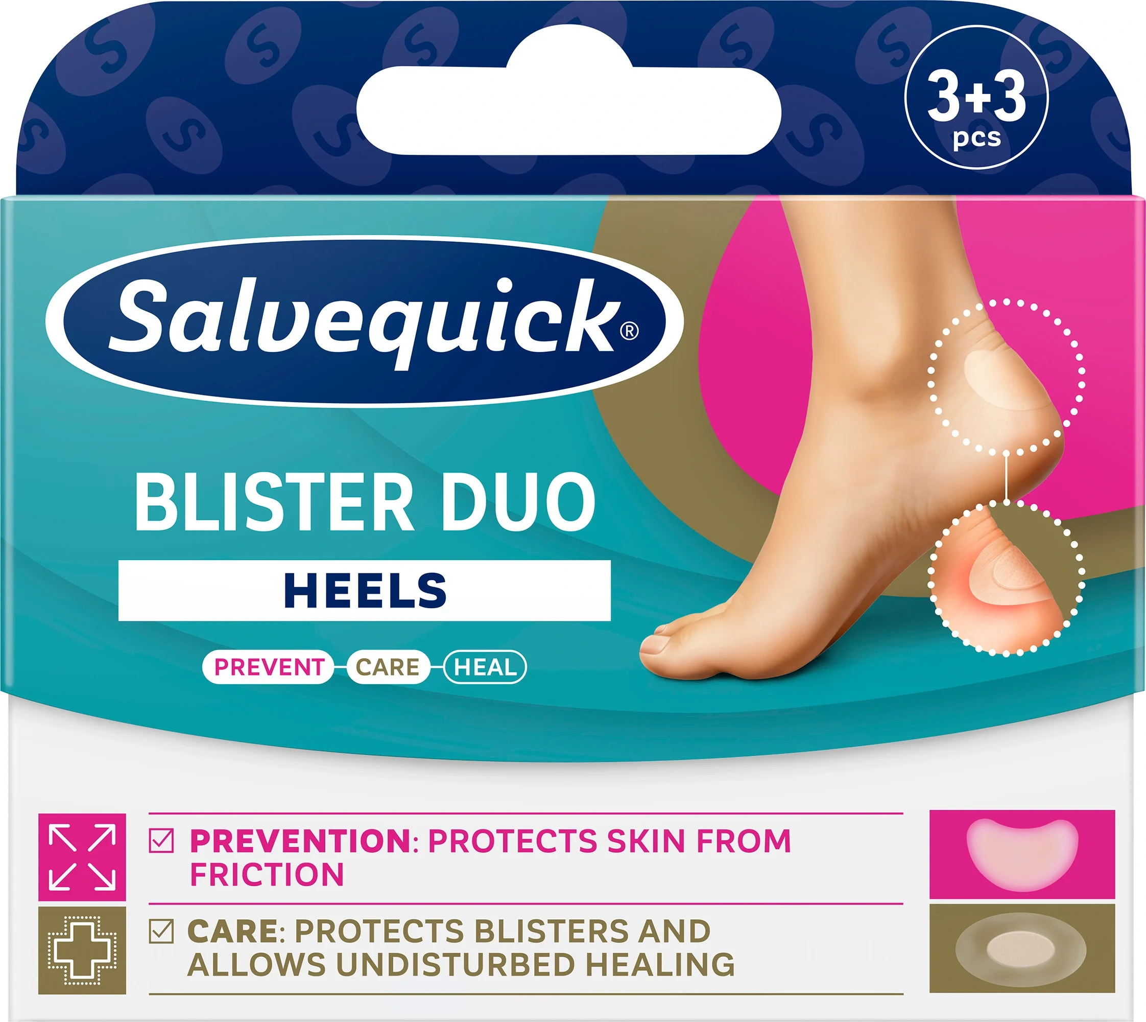Salvequick Blister Duo Prev and Care Heel 6 st från Salvequick – köp hos Apotek Hjärtat