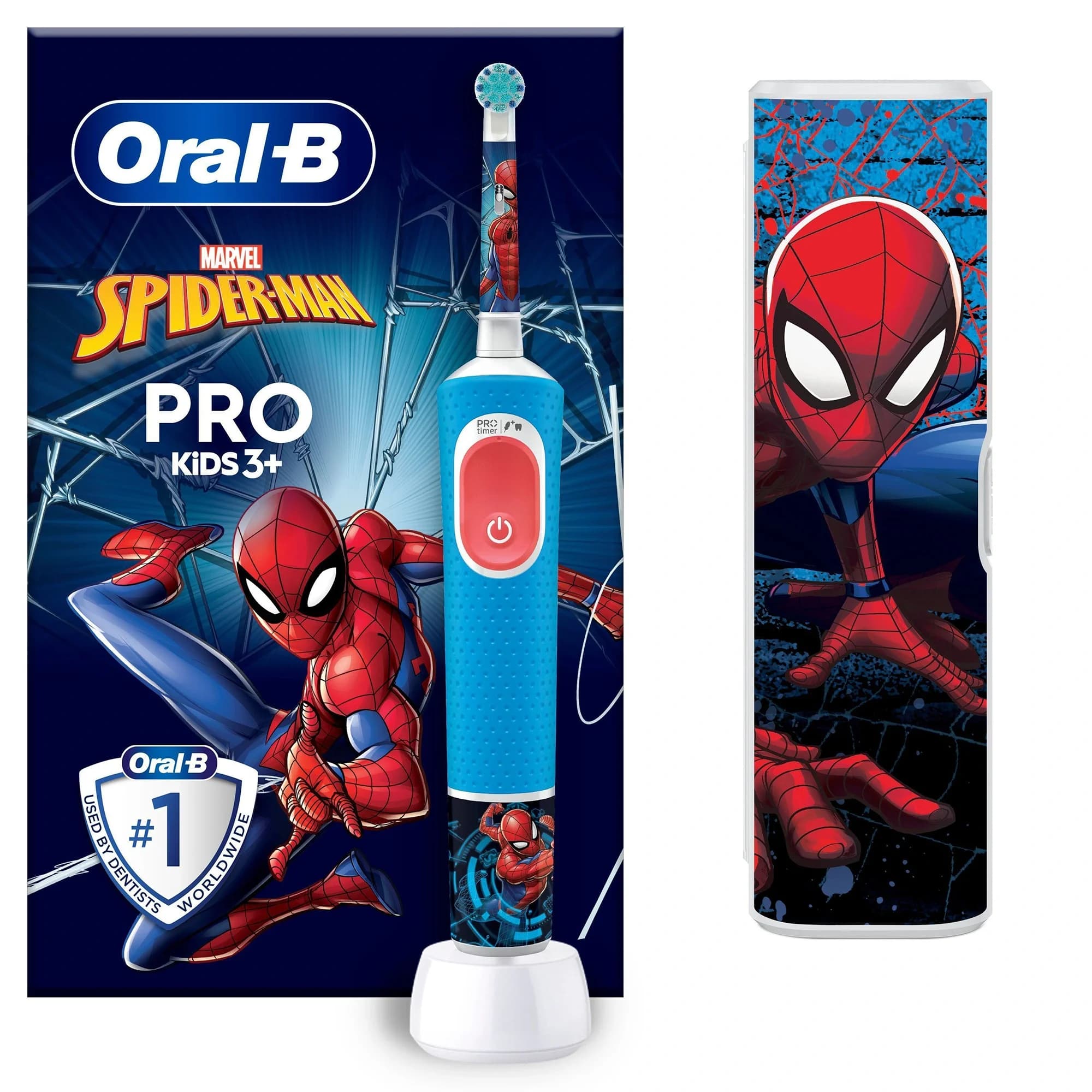 Oral-B Pro Kids Spider-Man Eltandborste + Resefodral från Oral-B – köp hos Apotek Hjärtat