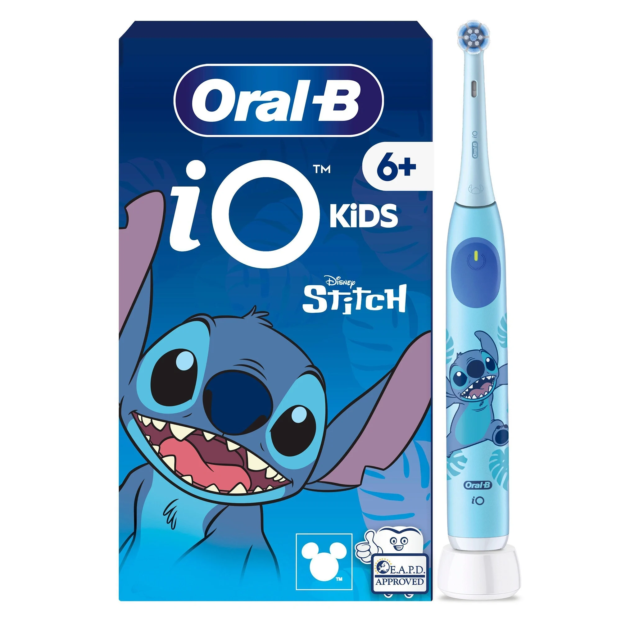 Oral-B iO 6+ Kids Disney Stitch Eltandborste 1 tandborsthuvud från Oral-B – köp hos Apotek Hjärtat