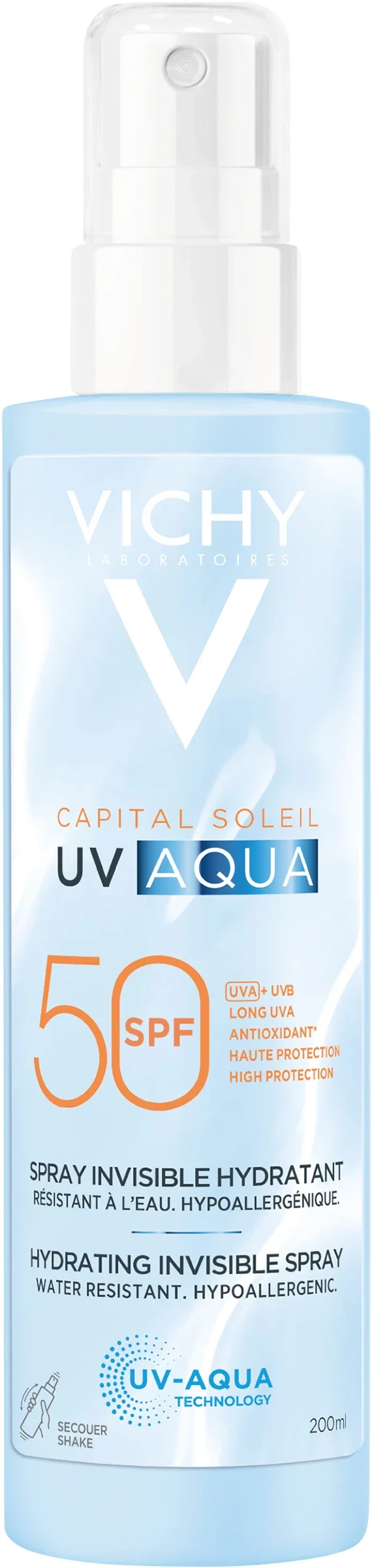 Vichy Capital Soleil UV-Aqua Hydrating Invisible Spray SPF50 200ml från Vichy – köp hos Apotek Hjärtat