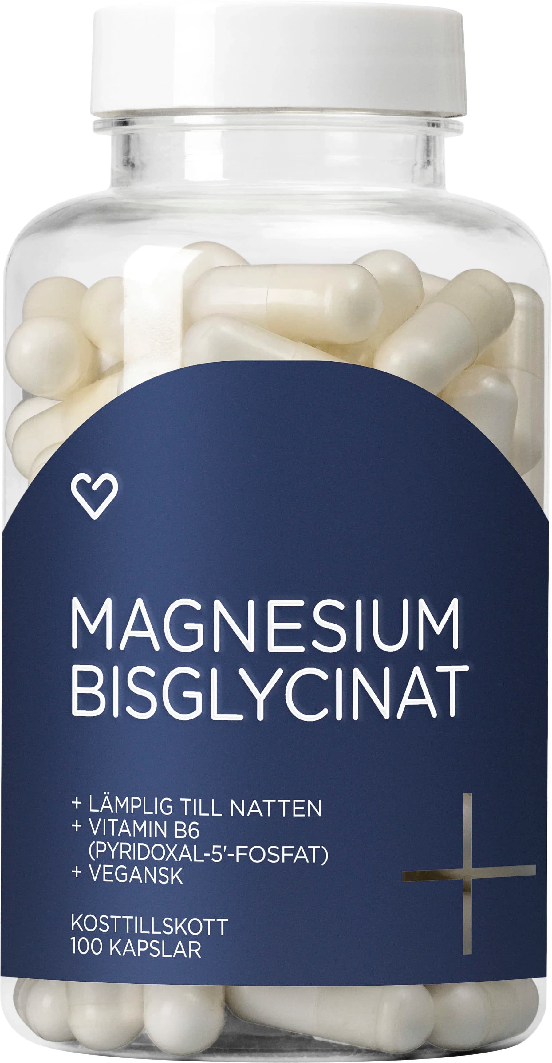 Hjärtats+ Magnesiumbisglycinat Natt Kapsel 100st från Hjärtats – köp hos Apotek Hjärtat