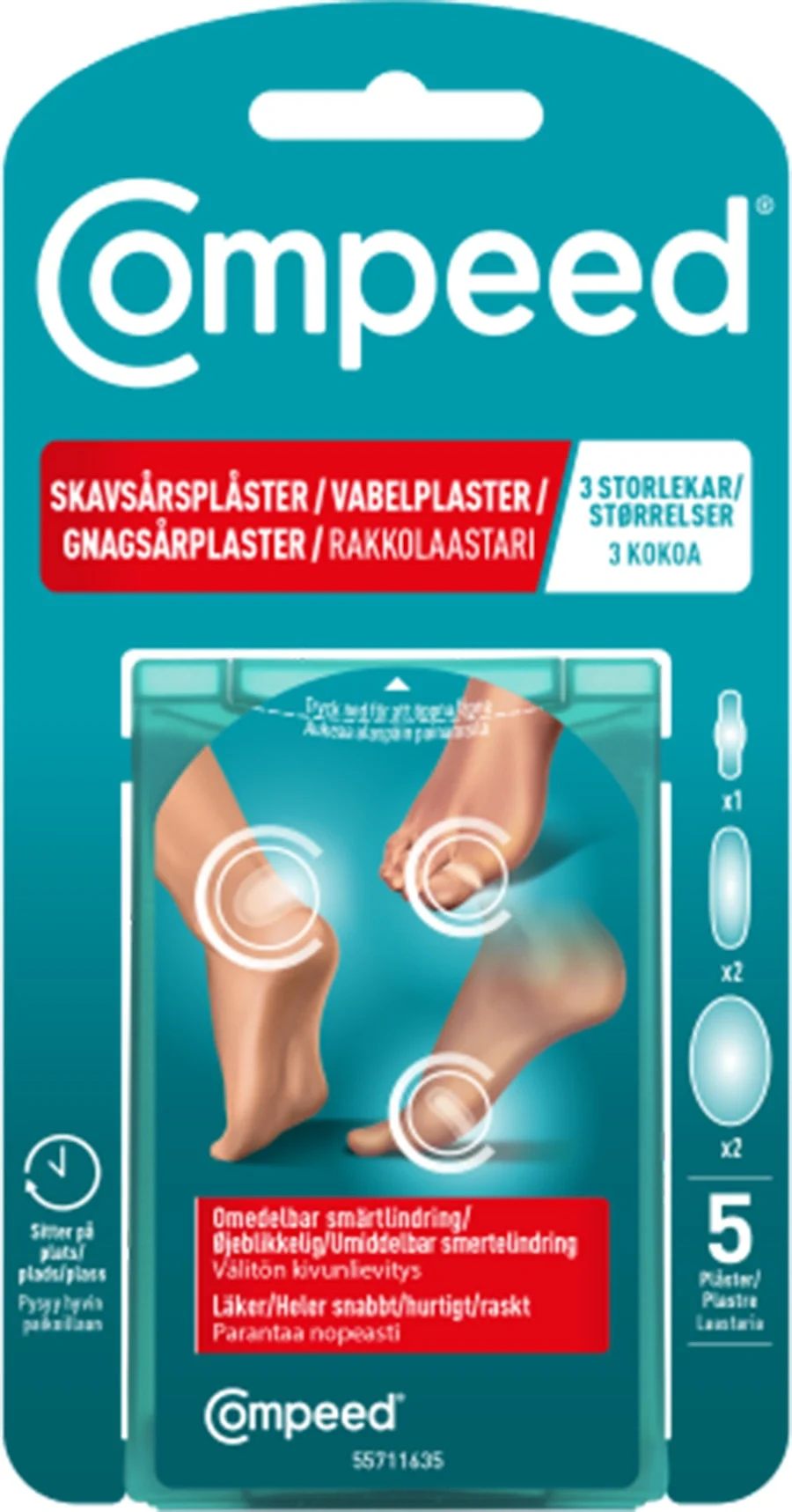 Compeed Skavsårsplåster Mix Pack 5 St från Compeed – köp hos Apotek Hjärtat