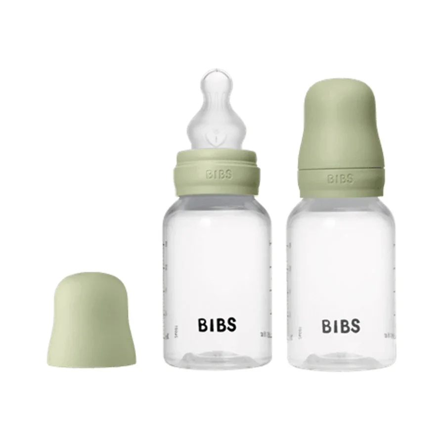 BIBS Baby Bottle Round Silicone Slow Flow 150 ml 2-pack Sage från BIBS – köp hos Apotek Hjärtat