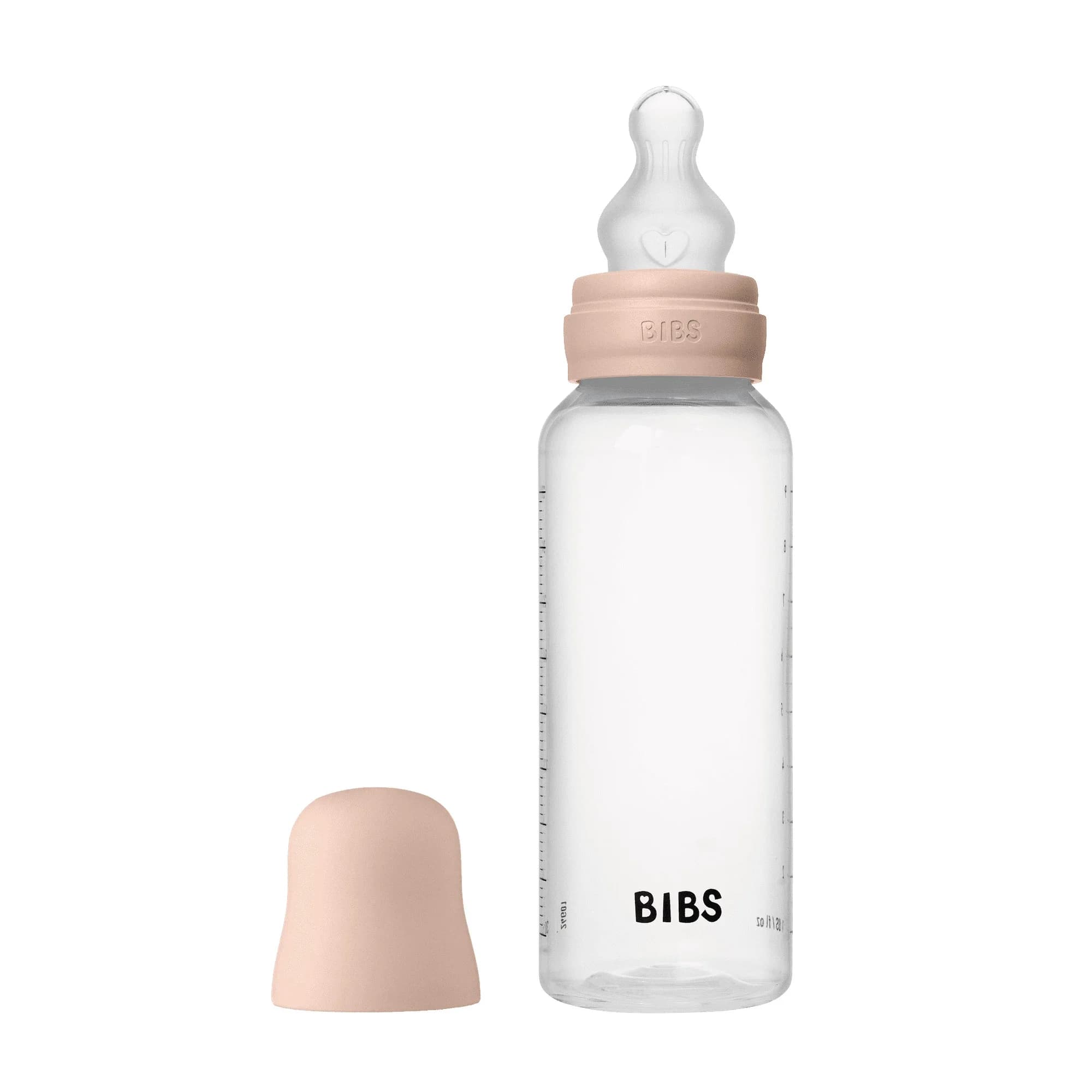 BIBS Baby Bottle Round Silicone Medium Flow Blush 270 ml från BIBS – köp hos Apotek Hjärtat