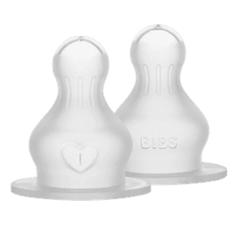 BIBS Baby Bottle Nipple Round Silicone Medium Flow 2-pack från BIBS – köp hos Apotek Hjärtat