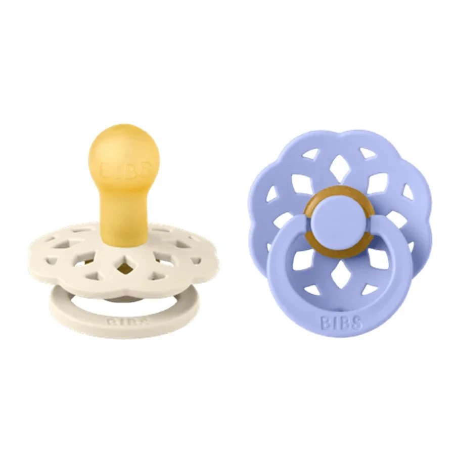 BIBS Pacifier Boheme Latex Ivory/Hush 2-pack Size 1 från BIBS – köp hos Apotek Hjärtat