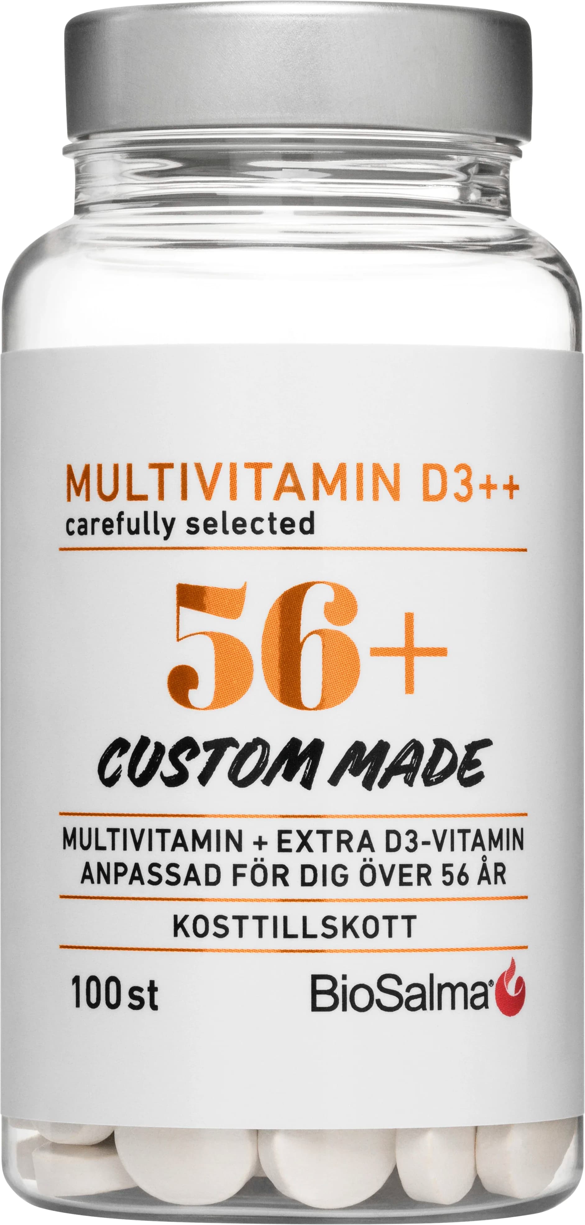 BioSalma Multivitamin 56+ D3++ 100 tabletter från BioSalma – köp hos Apotek Hjärtat