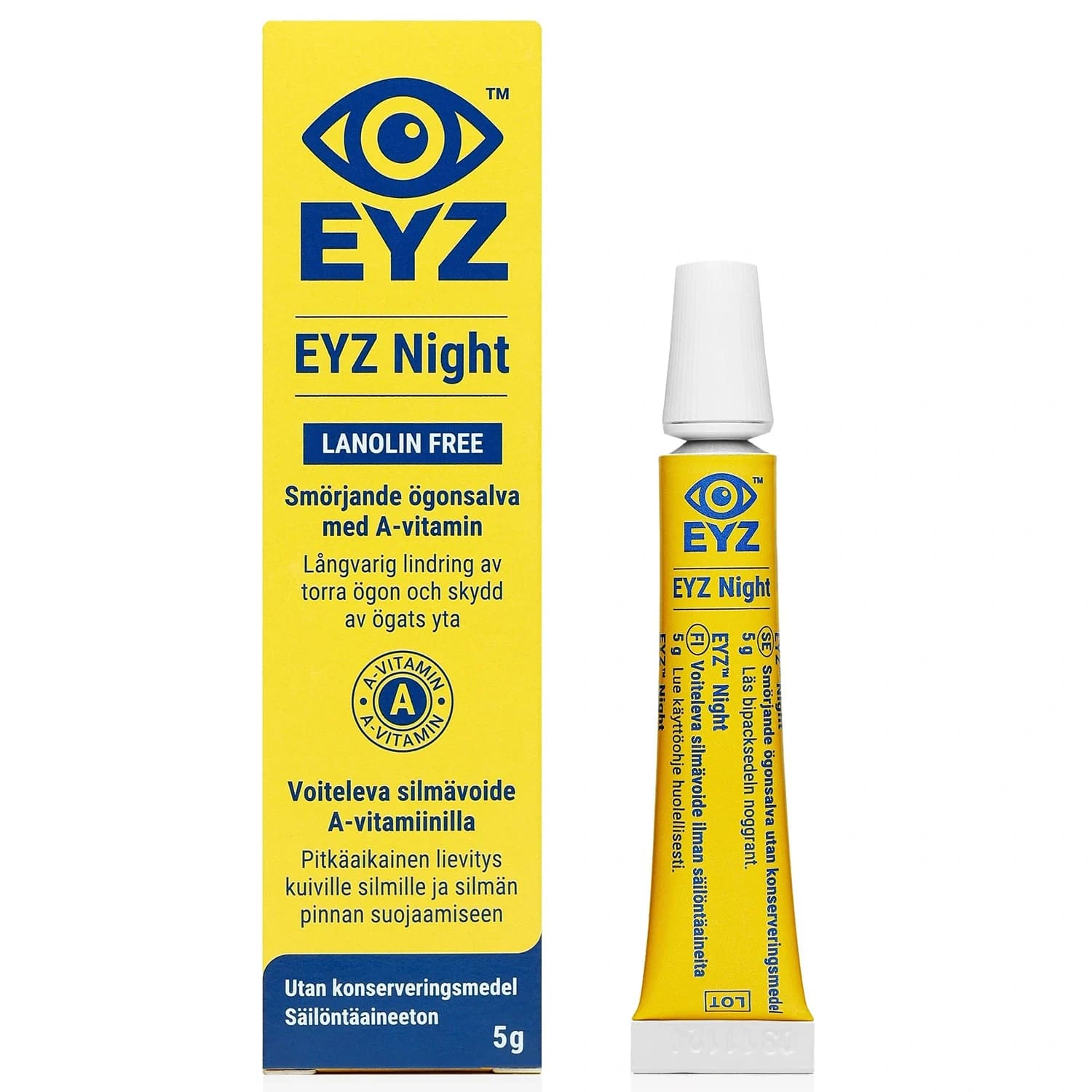 EYZ Night Smörjande ögonsalva A-vitamin 5g från EYZ – köp hos Apotek Hjärtat