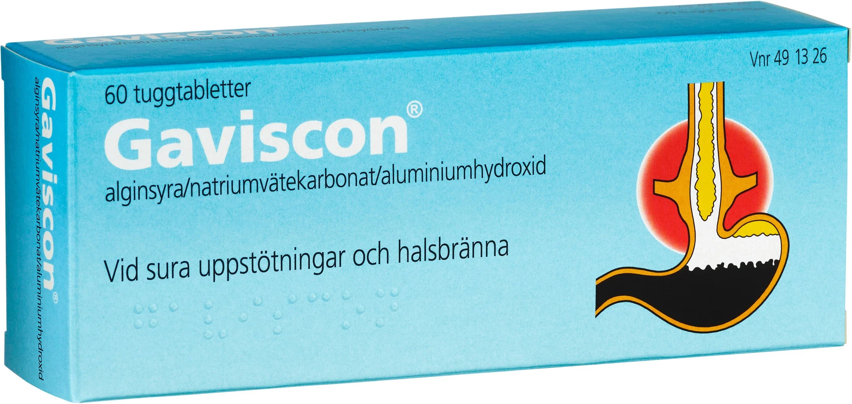 Gaviscon Tuggtablett 60 st från Gaviscon – köp hos Apotek Hjärtat