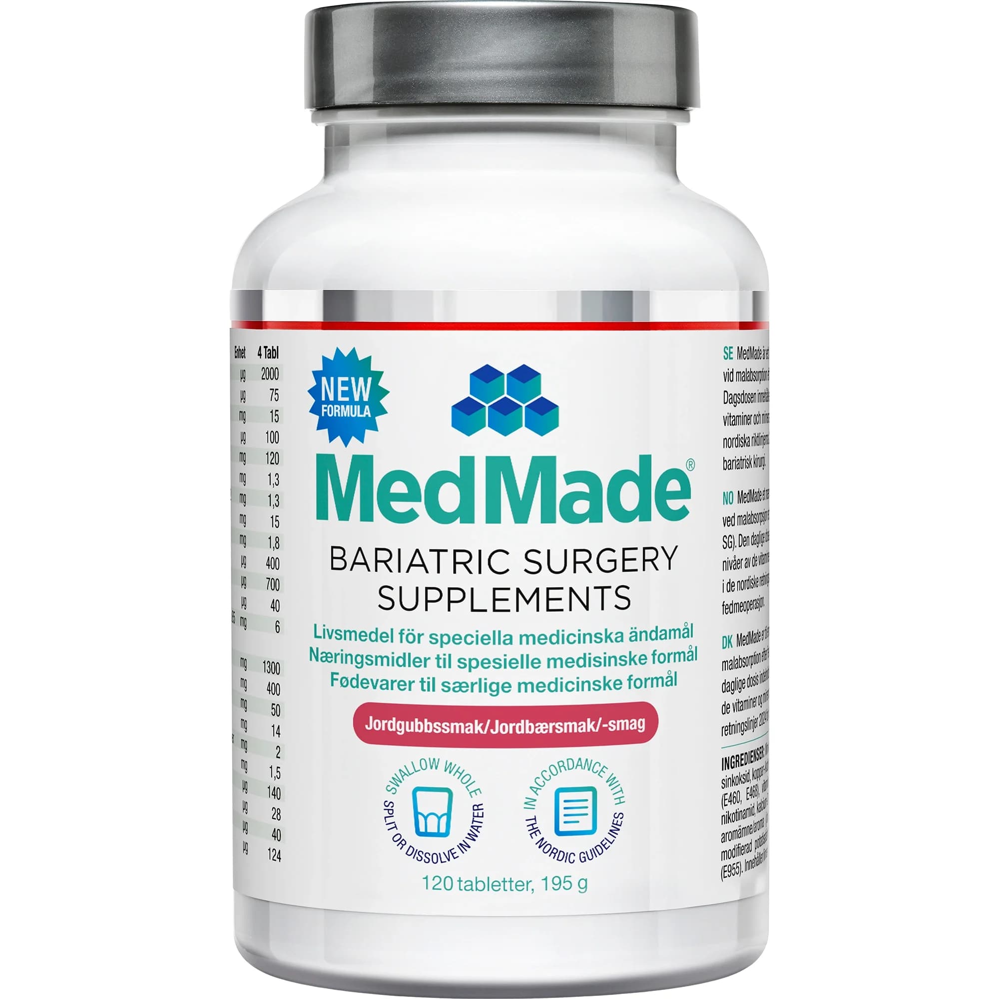 MedMade Bariatric Supplements Jordgubb 120 tabletter från MedMade – köp hos Apotek Hjärtat