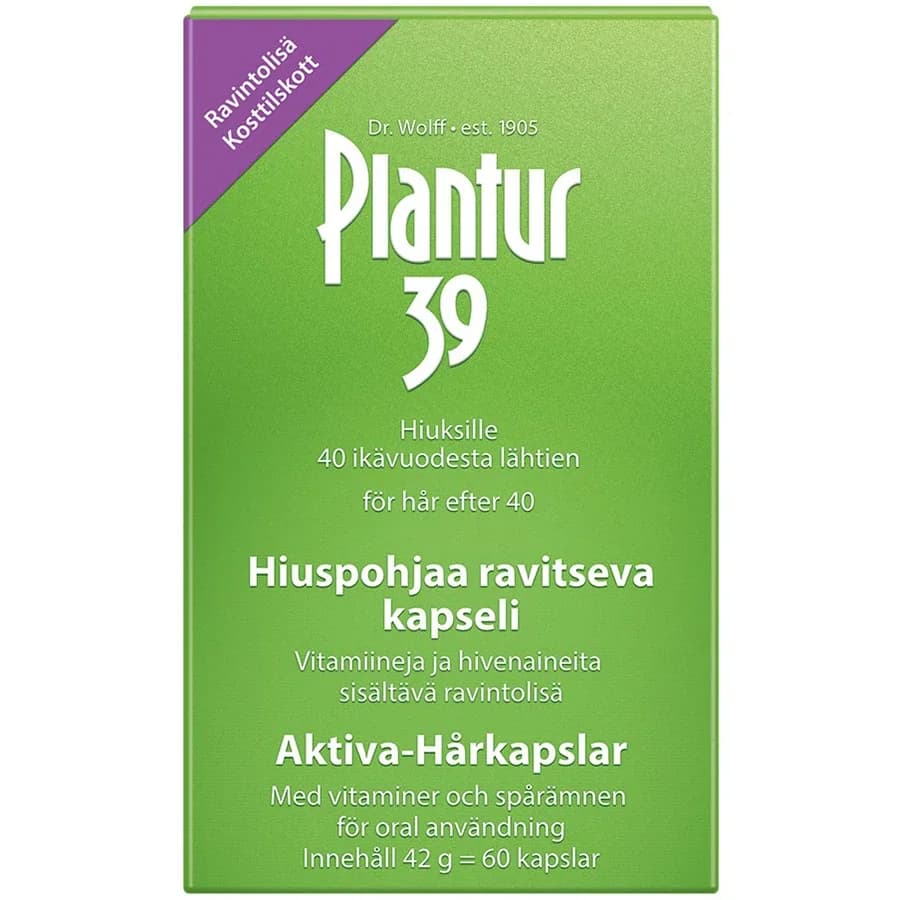 Plantur 39 Aktiva Hårkapslar 60 kapslar från Plantur 39 – köp hos Apotek Hjärtat