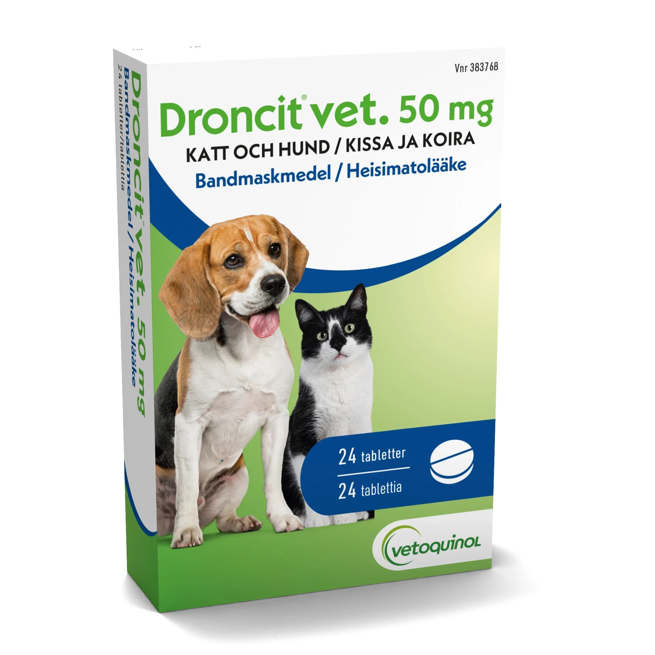 Droncit vet. Tablett 50 mg 24 st från Droncit Vet – köp hos Apotek Hjärtat
