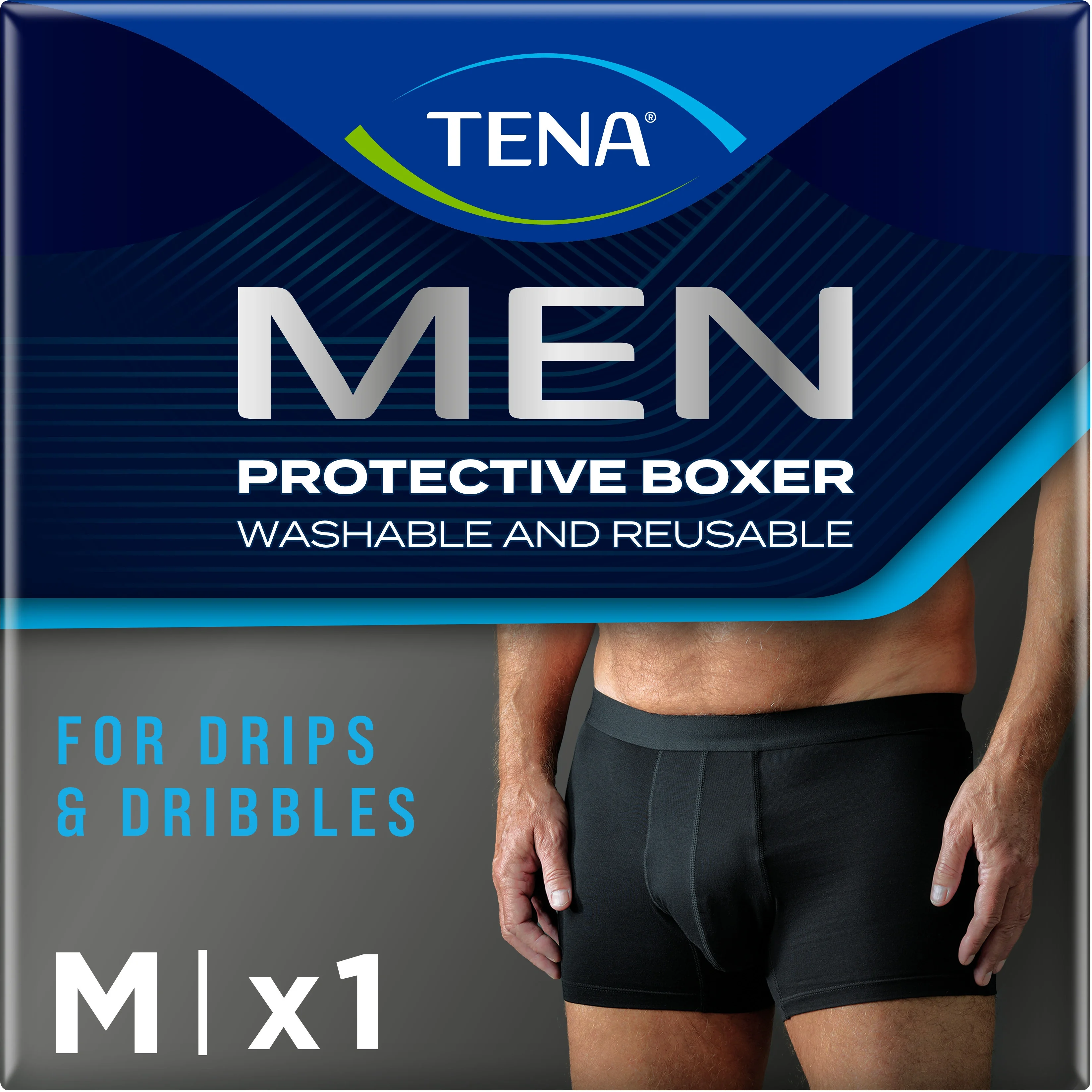 TENA Men Washable Protective Boxer Svart M från Tena – köp hos Apotek Hjärtat