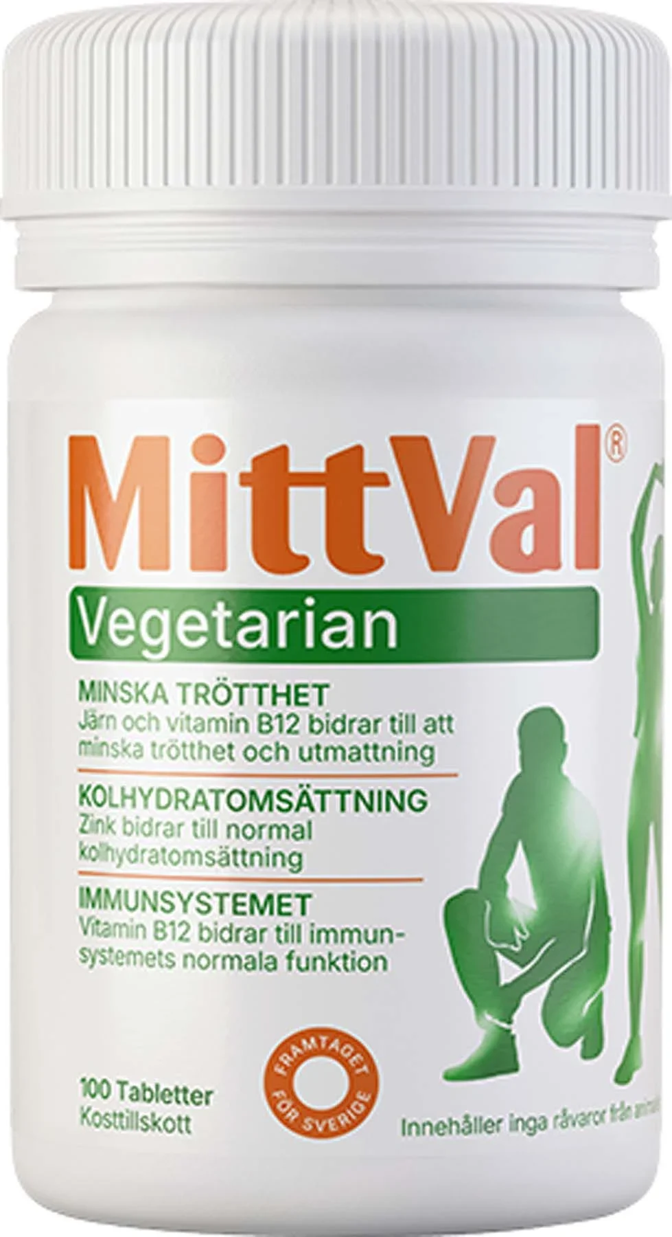 MittVal Vegetarian Tablett 100 st från MittVal – köp hos Apotek Hjärtat