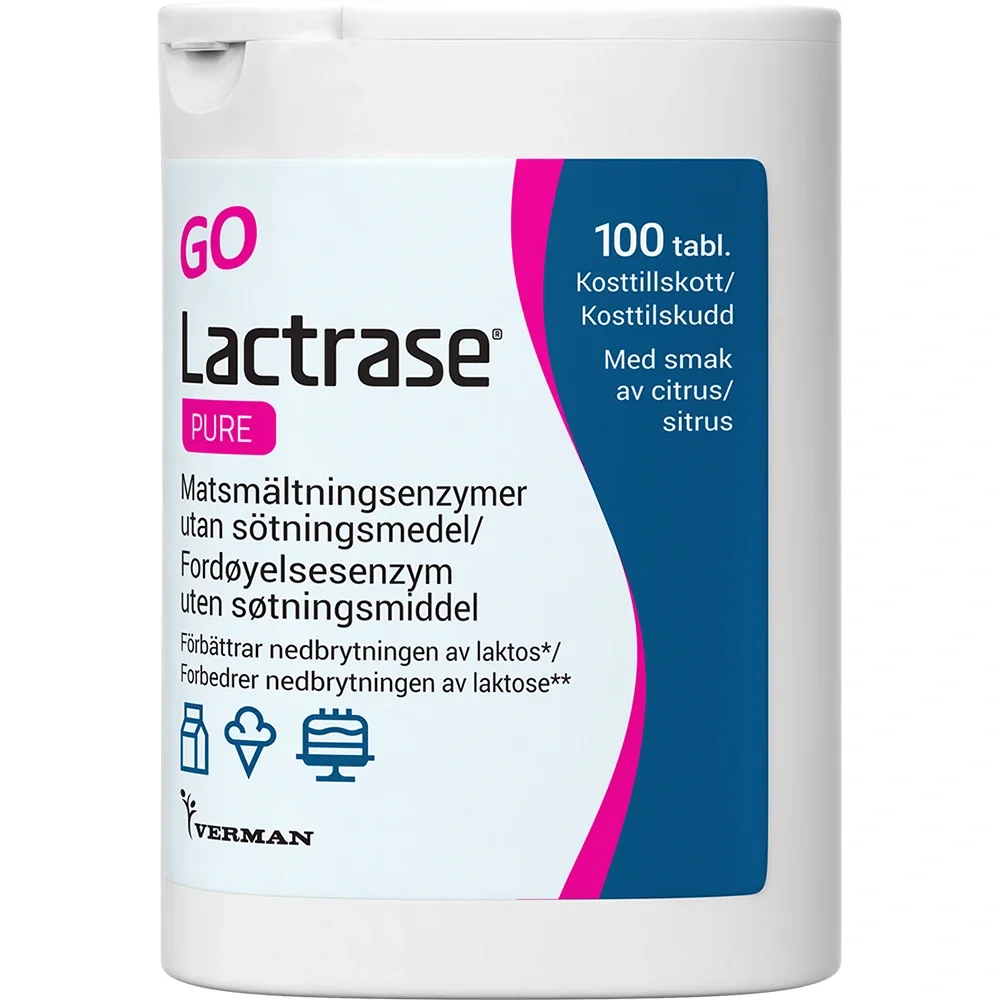 Lactrase PURE 100 st från Enzymer GO, Go – köp hos Apotek Hjärtat