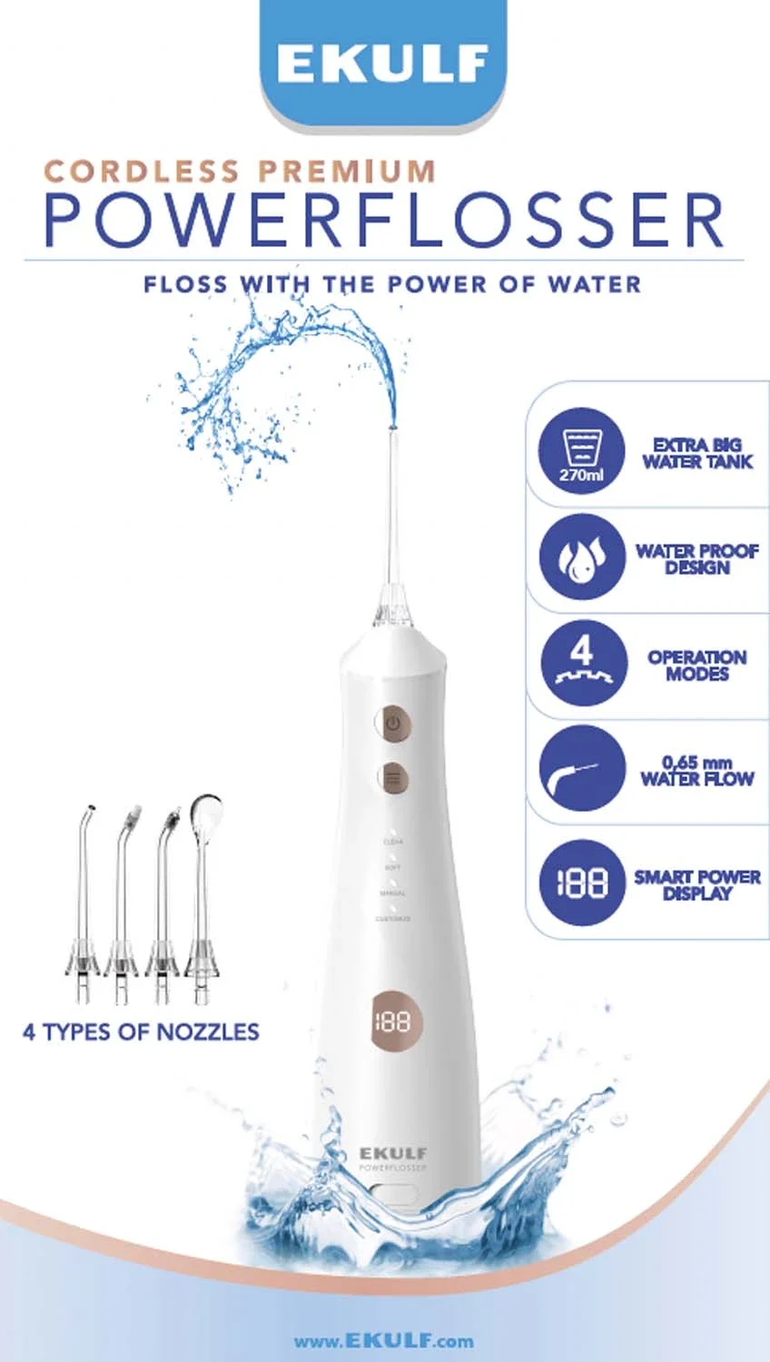 Ekulf PowerFlosser Premium White från Ekulf – köp hos Apotek Hjärtat