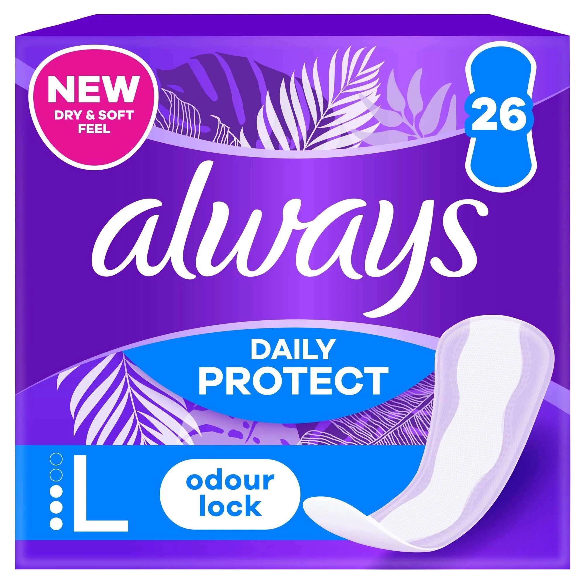 Always Dailies Large Extra Protect Trosskydd Med Mild Doft 26 st från Always – köp hos Apotek Hjärtat
