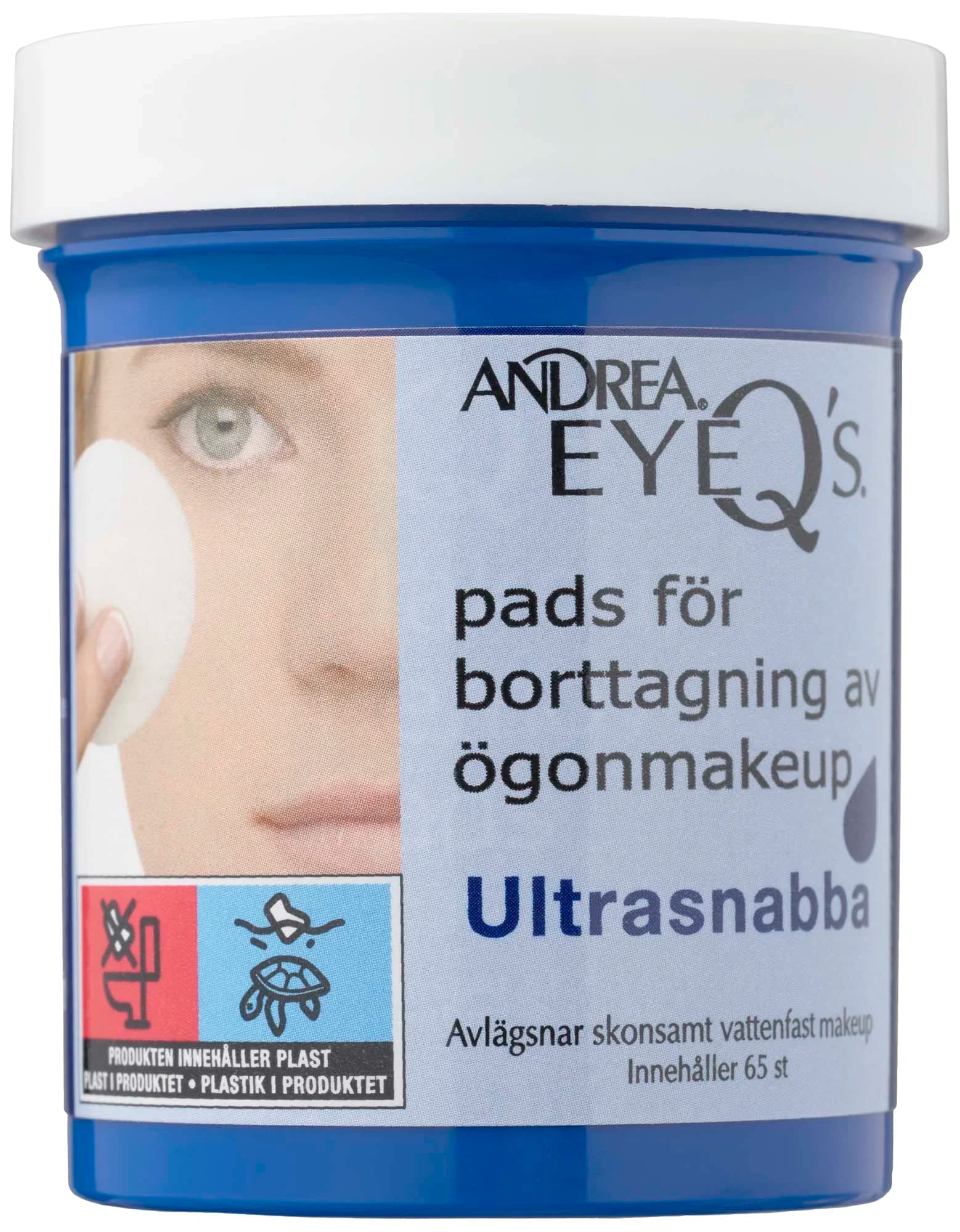 Andrea Eye Q's Ultra Quick Eye MakeUp Remover Pads 65 st från Andrea – köp hos Apotek Hjärtat