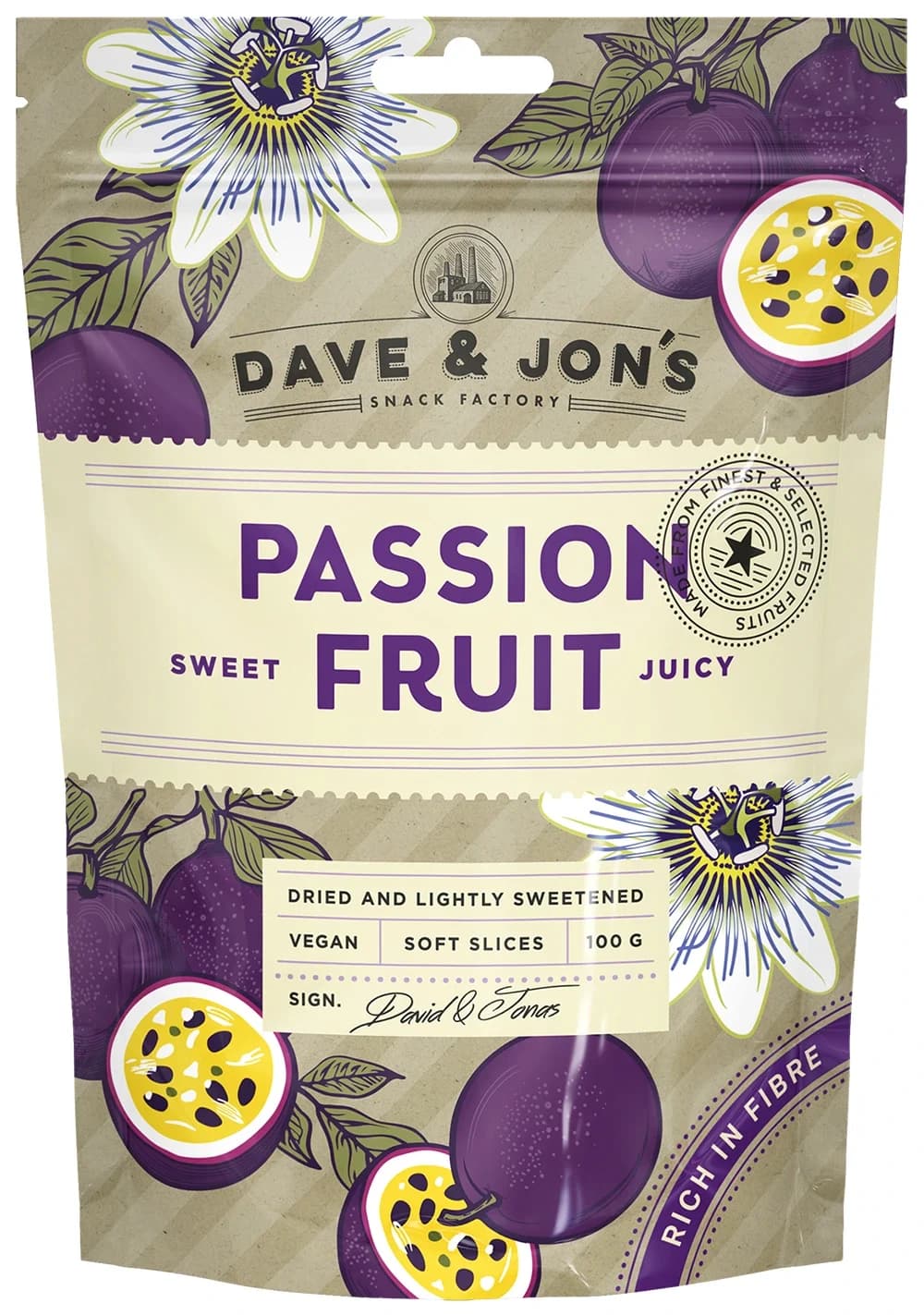 Dave & Jon's Passionsfrukt 100 g från Dave & Jons – köp hos Apotek Hjärtat