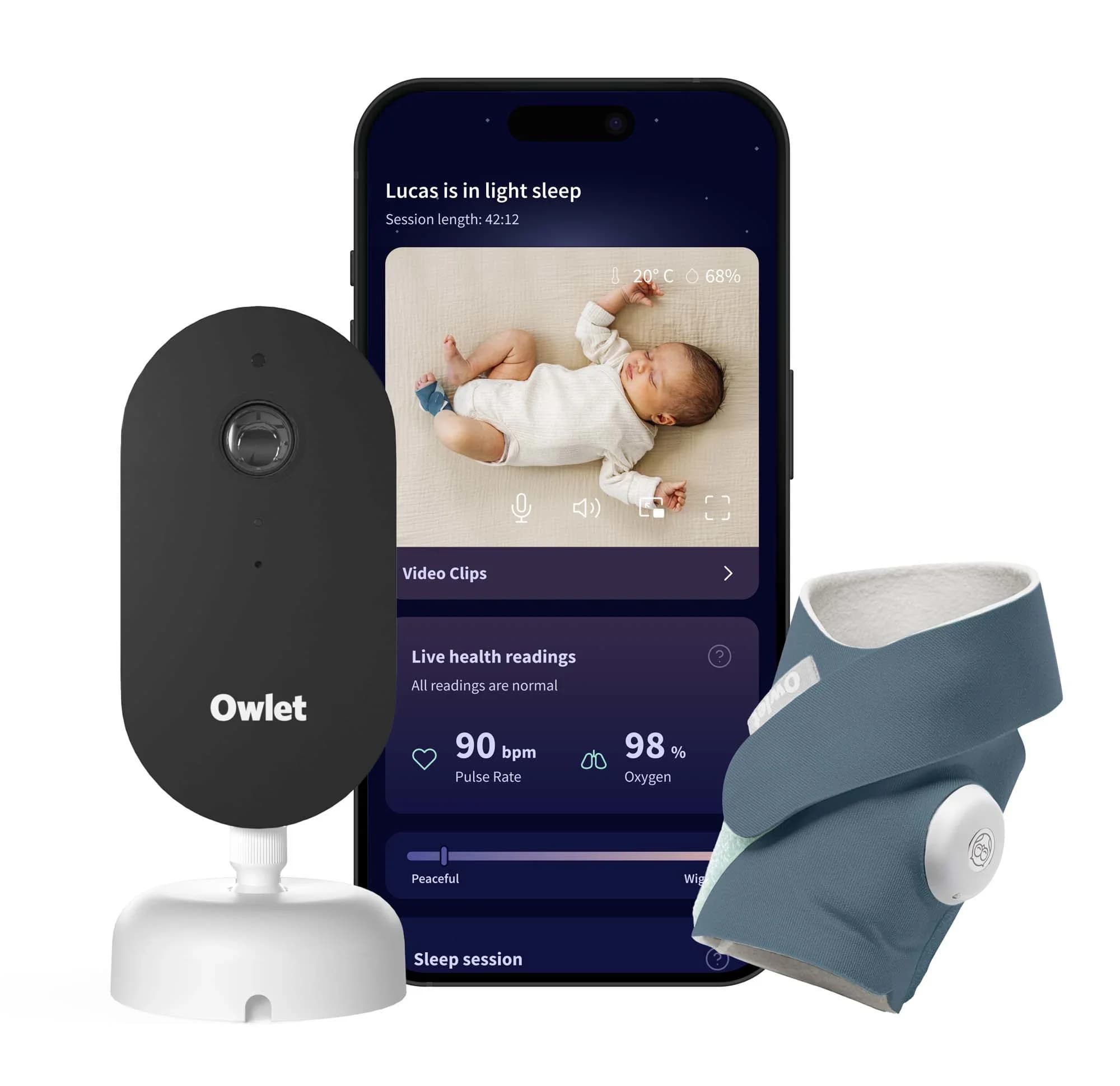 Owlet Dream Duo Sock & Camera Bedtime Blue från Owlet – köp hos Apotek Hjärtat