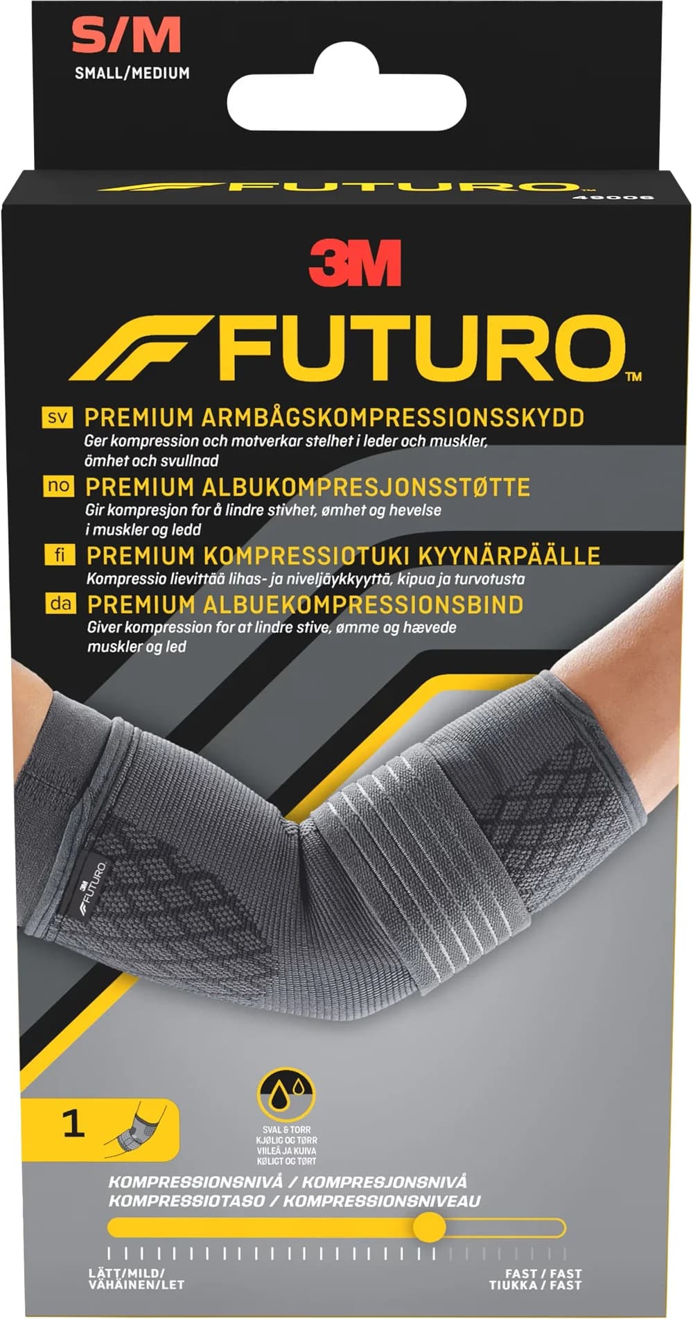 Futuro Premium Armbågskompressionsskydd S/M från Futuro – köp hos Apotek Hjärtat