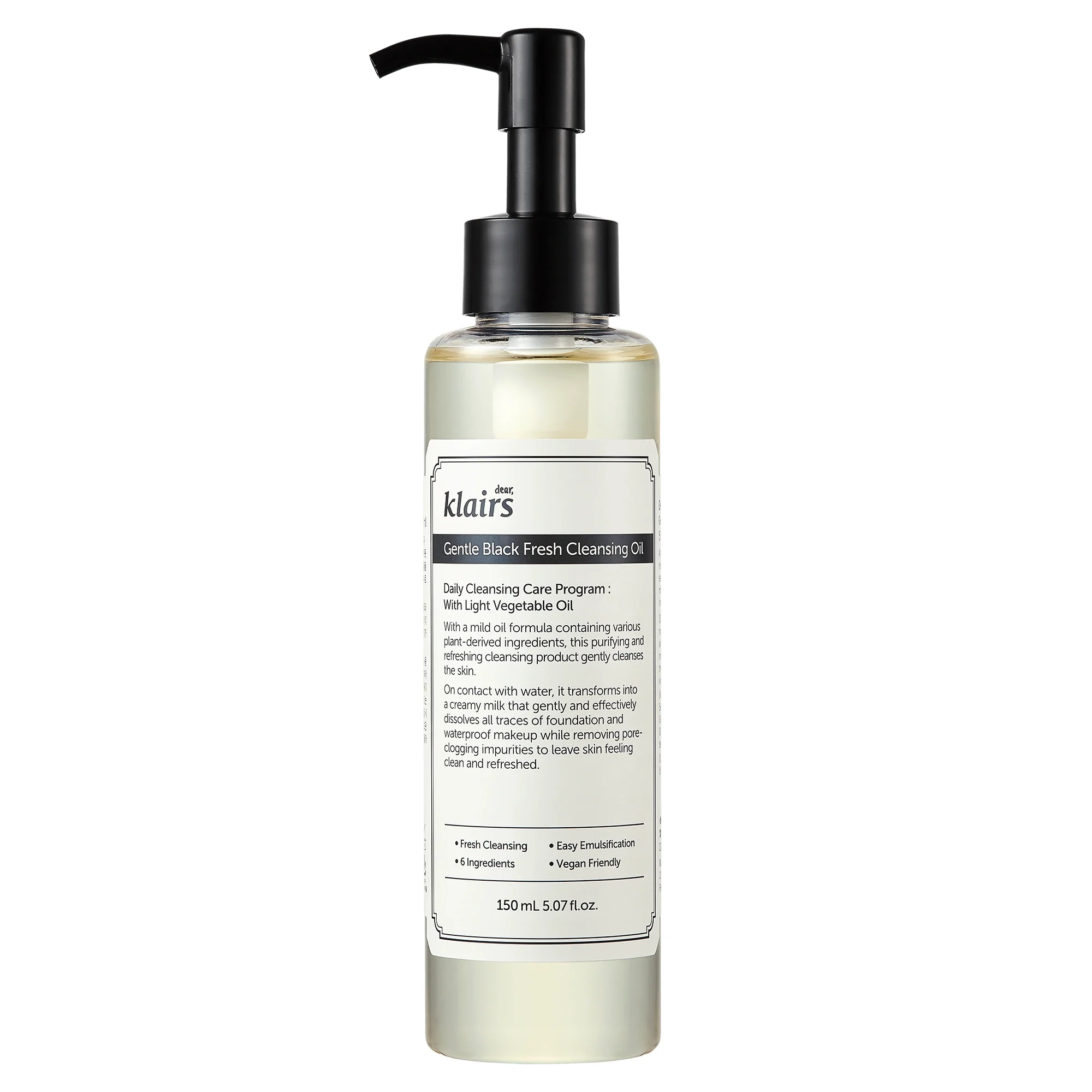 Klairs Gentle Black Fresh Cleansing Oil 150 ml från Klairs – köp hos Apotek Hjärtat