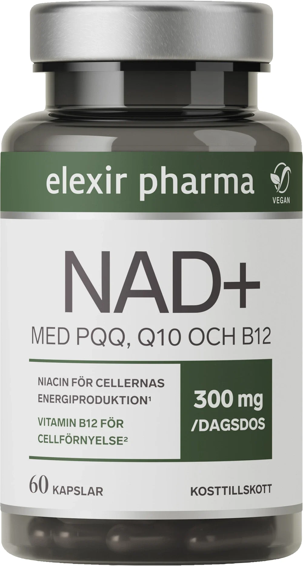 Elexir Pharma NAD+ 60 kapslar från Elexir Pharma – köp hos Apotek Hjärtat