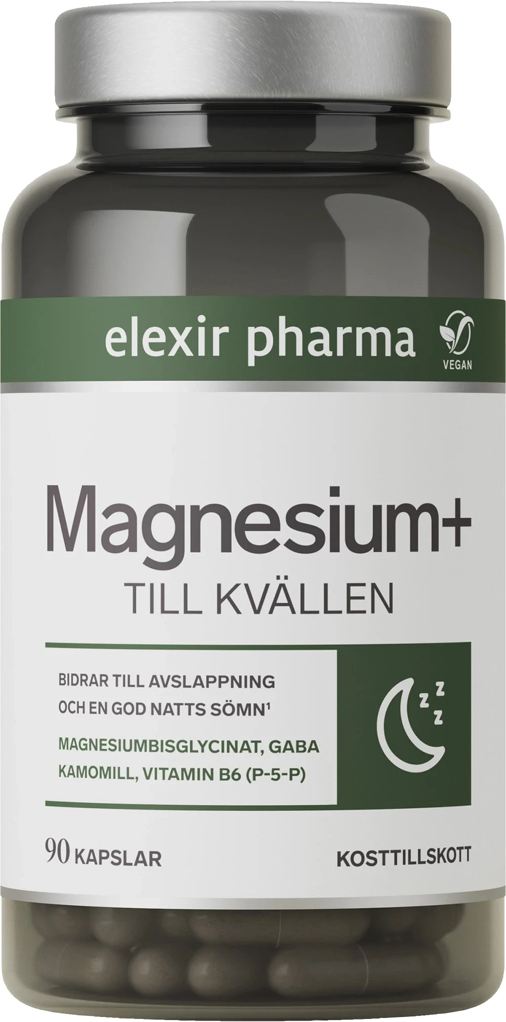 Elexir Pharma Magnesium+ Till kvällen 90 kapslar från Elexir Pharma – köp hos Apotek Hjärtat