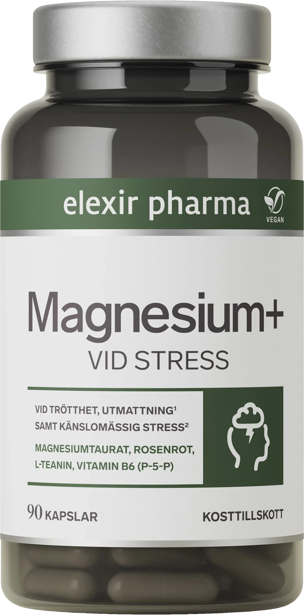 Elexir Pharma Magnesium+ Vid stresss 90 kapslar från Elexir Pharma – köp hos Apotek Hjärtat