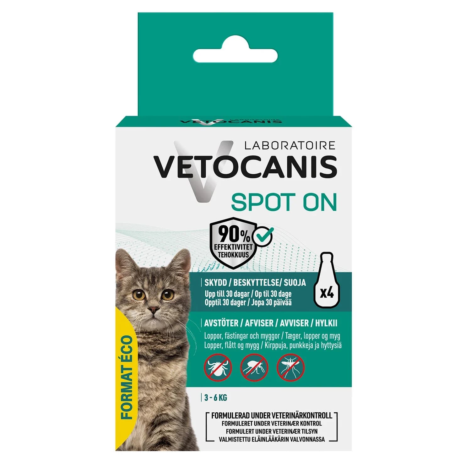 Vetocanis Anti-parasit Spot on Katt Economy pack 4x1,2 ml från Vetocanis – köp hos Apotek Hjärtat