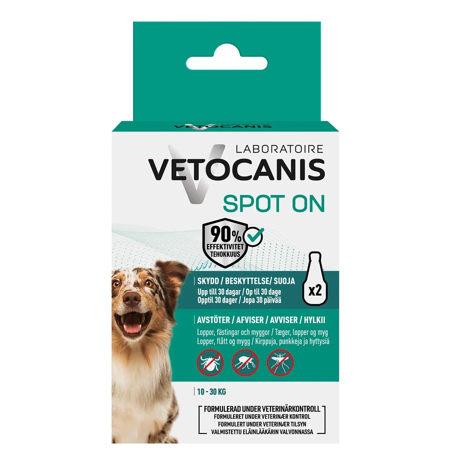 Vetocanis Anti-parasit Spot on Hund Medium 2x3 ml från Vetocanis – köp hos Apotek Hjärtat
