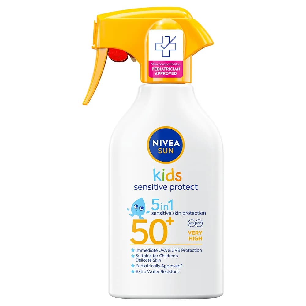 NIVEA Sun Kids Sensitive Protect Sun Trigger Spray SPF 50+, 250 ml från Nivea – köp hos Apotek Hjärtat