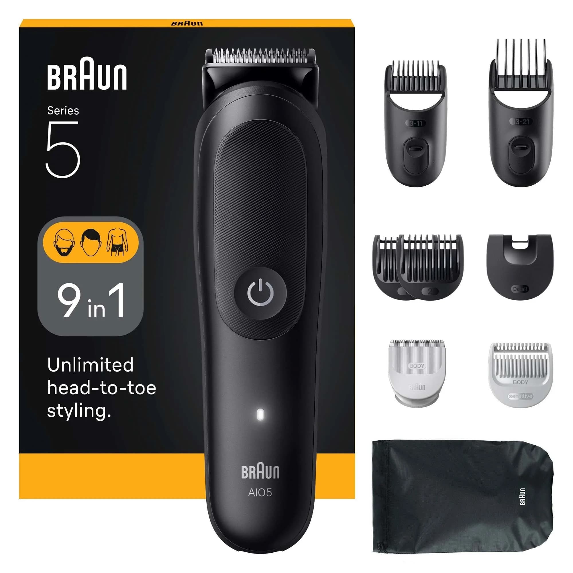 Braun Allt-in-One Series 5 9in1 Grooming Kit AIO5540 Svart från Braun – köp hos Apotek Hjärtat