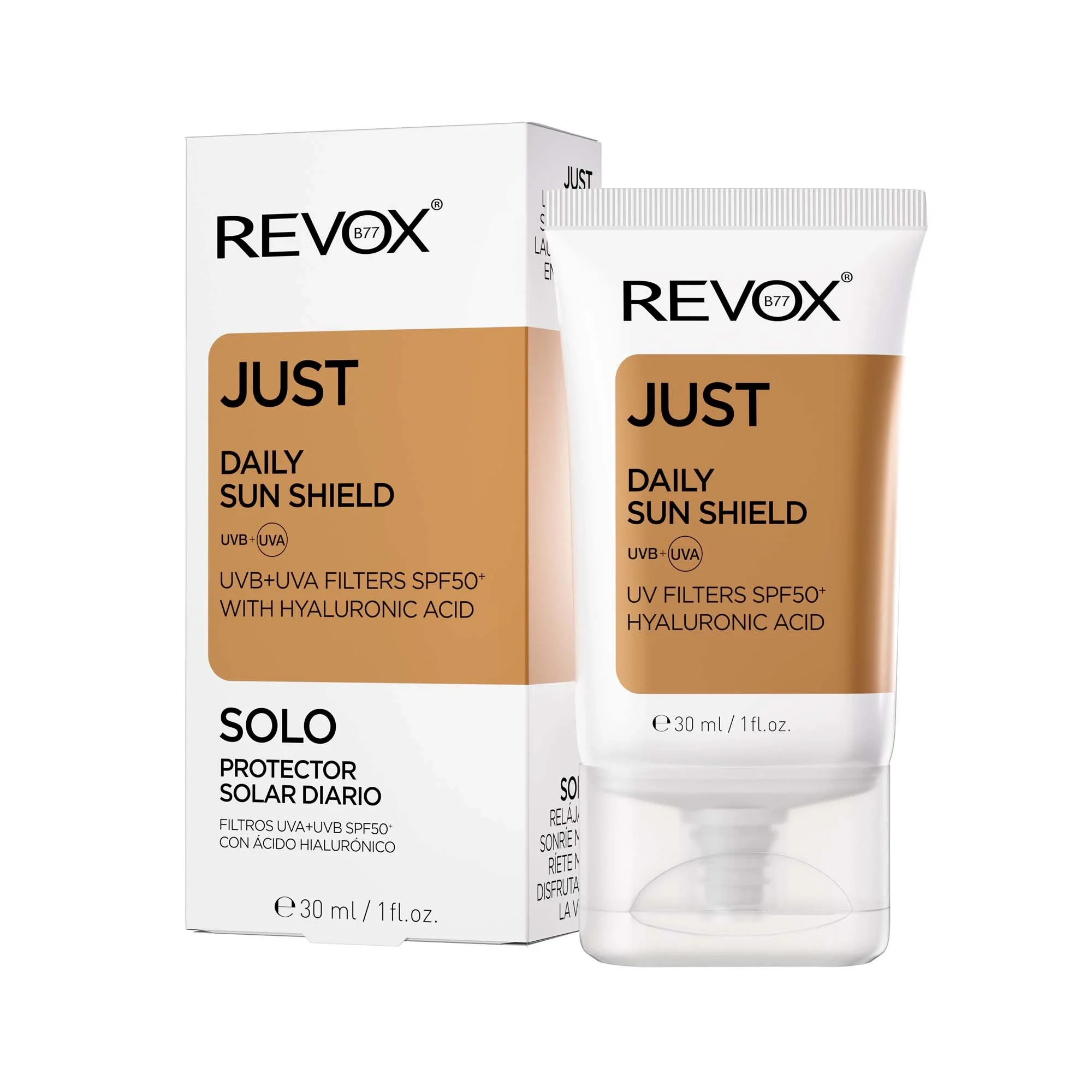 Revox B77 Just Daily Sun Shield UVA+UVB Filters Spf 50, 30 ml från Revox Plex – köp hos Apotek Hjärtat
