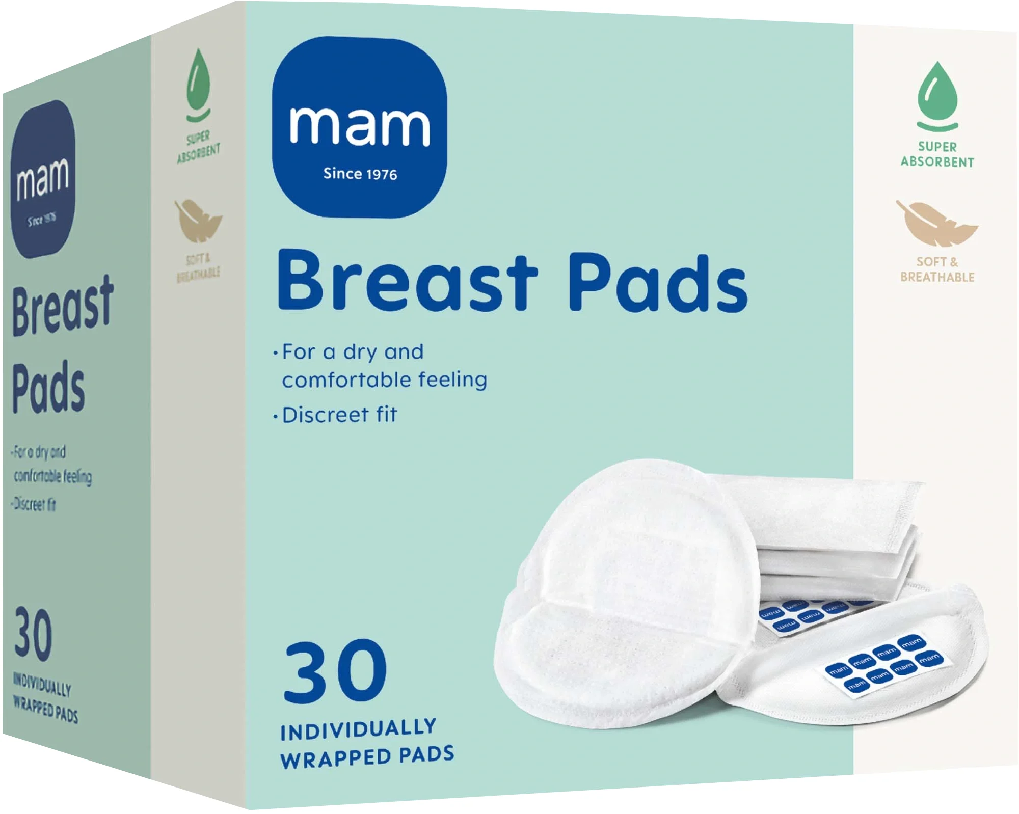 MAM Breast Pads 30 st från MAM – köp hos Apotek Hjärtat