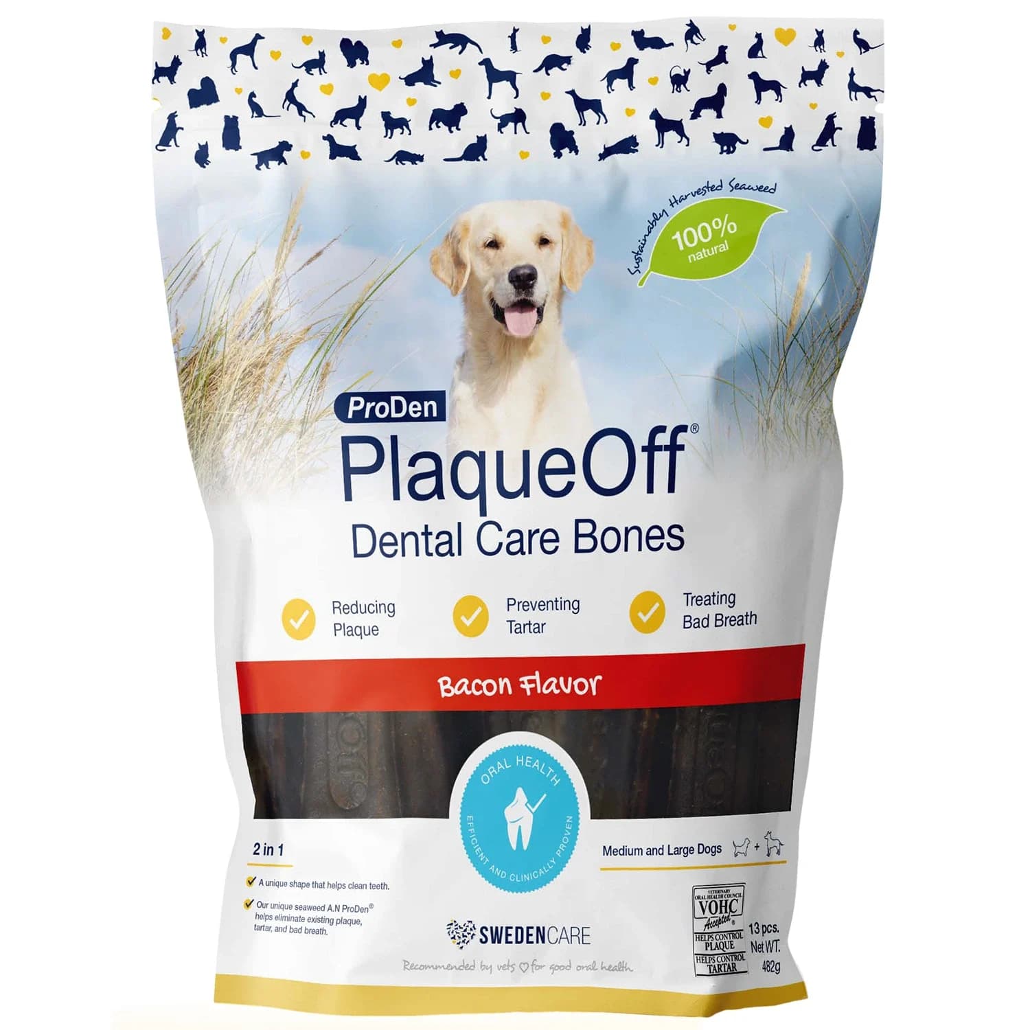 ProDen PlaqueOff® Dental Bones Bacon 484 g från ProDen PlaqueOff – köp hos Apotek Hjärtat