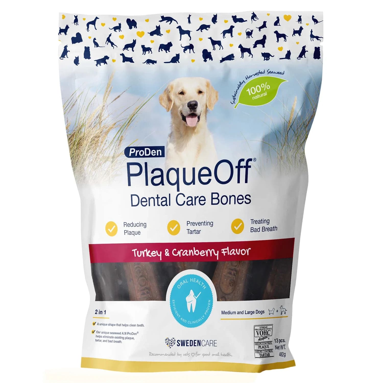 ProDen PlaqueOff® Dental Bones Turkey & Cranberry 484 g från ProDen PlaqueOff – köp hos Apotek Hjärtat
