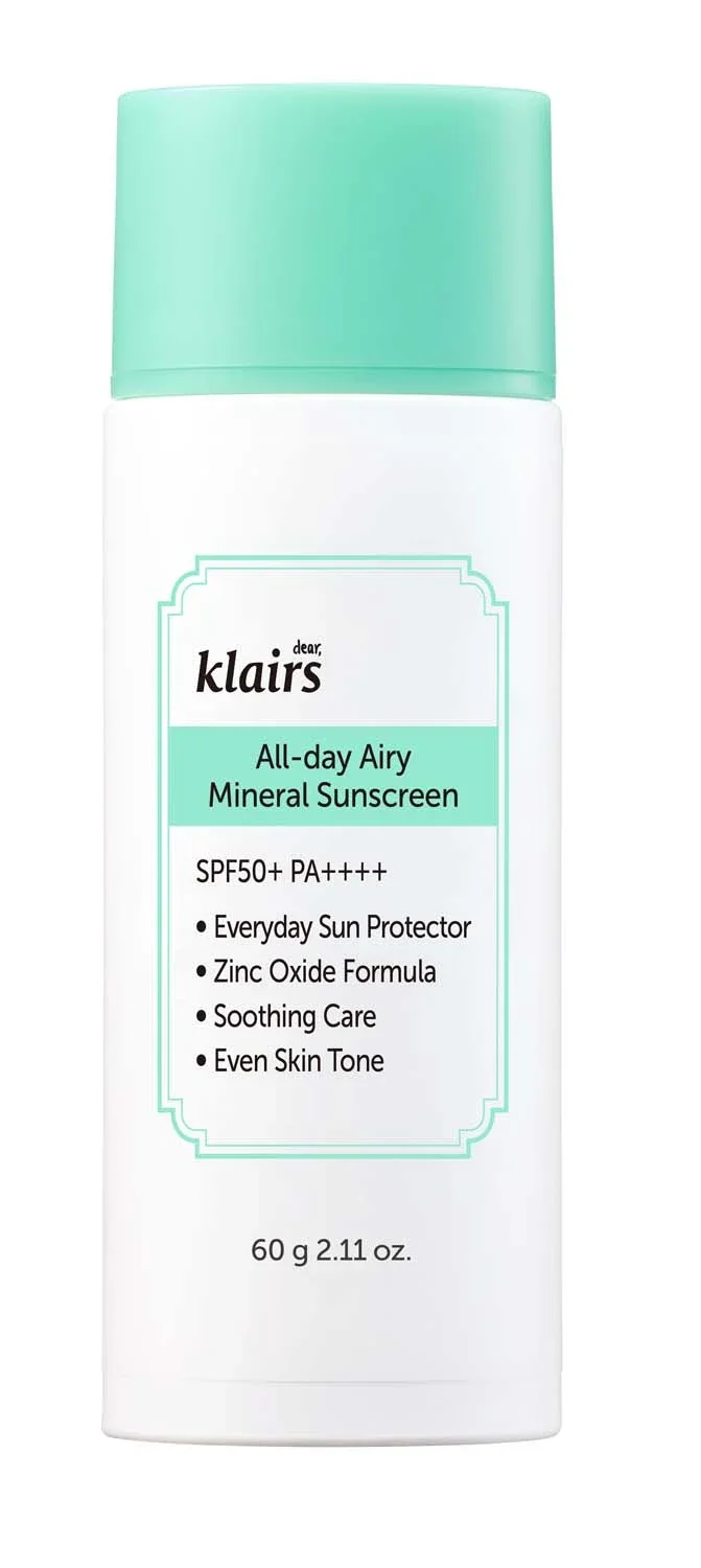 Klairs All-day Airy Mineral Sunscreen SPF 50+ PA++++, 60 g från Klairs – köp hos Apotek Hjärtat