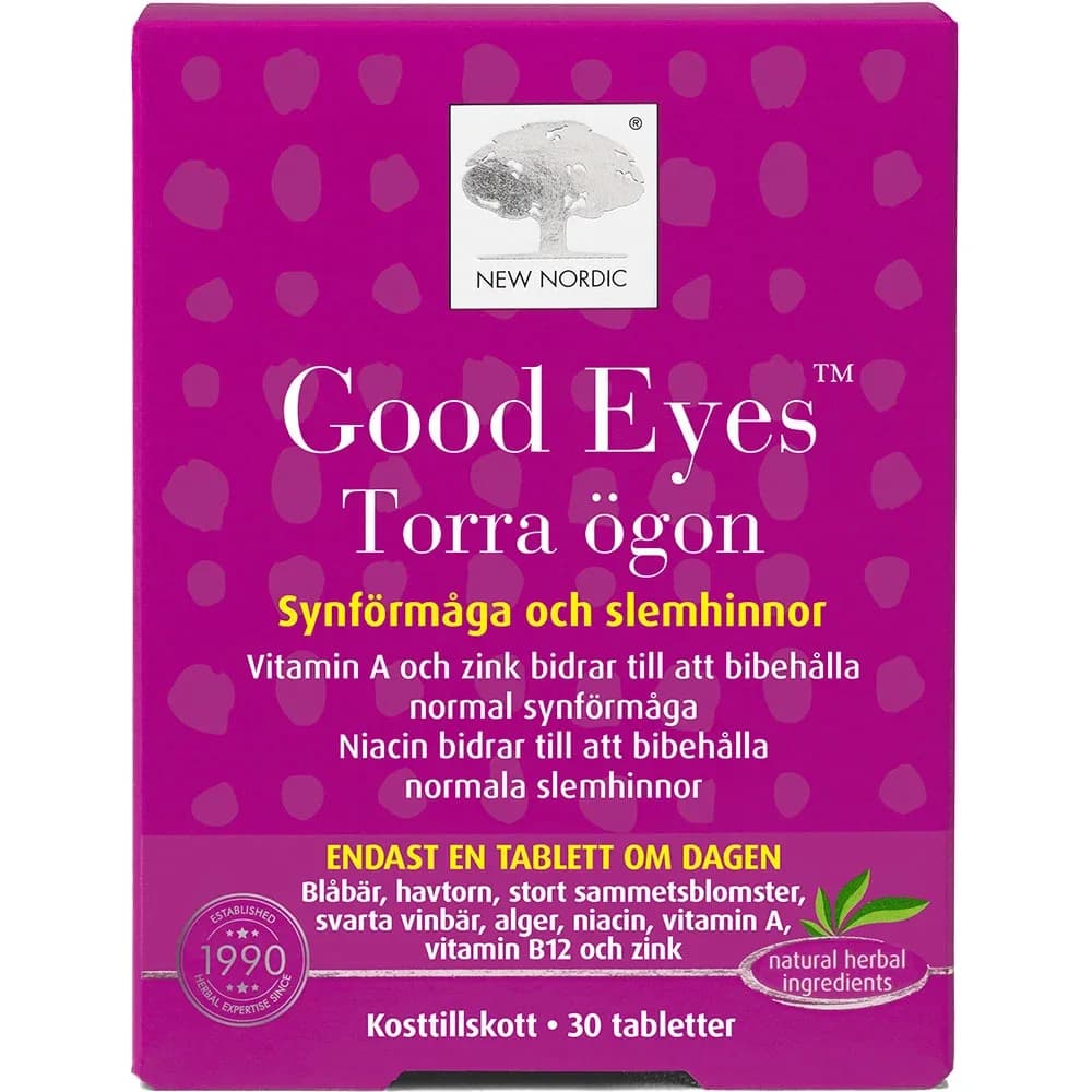 New Nordic Good Eyes Torra Ögon 30 st från New Nordic – köp hos Apotek Hjärtat