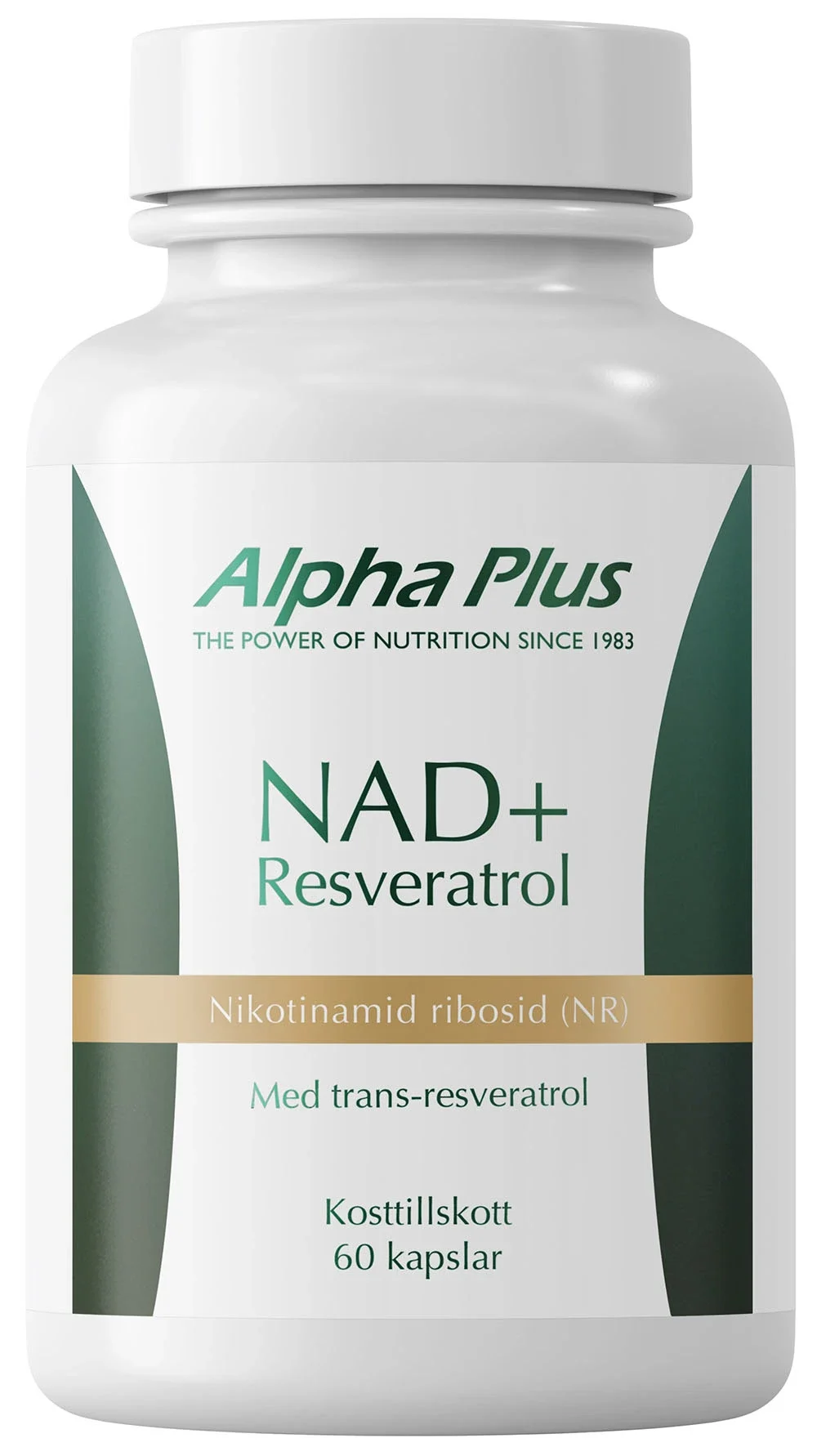 Alpha Plus NAD+ Resveratrol 60 kapslar från Alpha Plus – köp hos Apotek Hjärtat